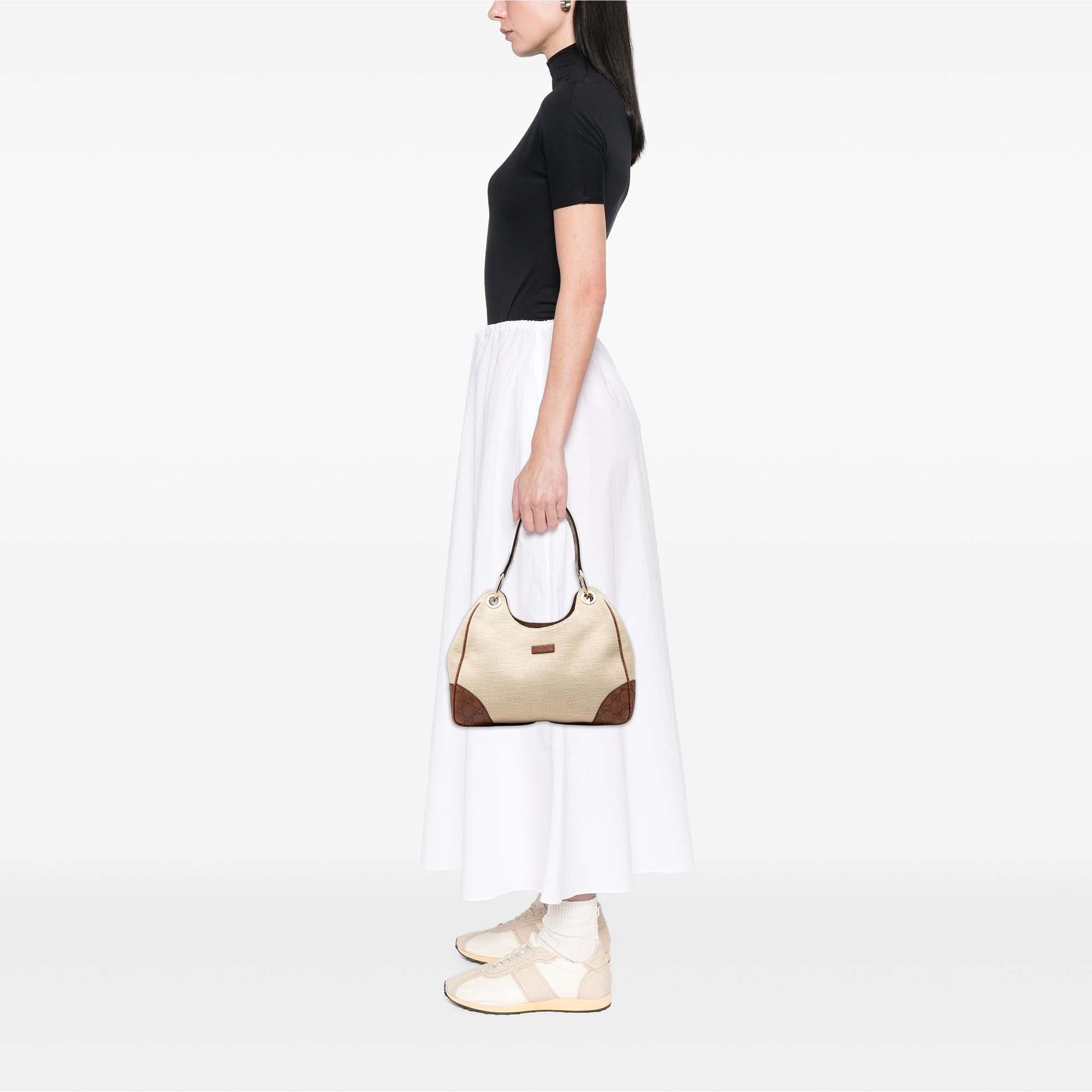 Gucci Guccissima Trimmed Canvas Colbert Shoulder Bag