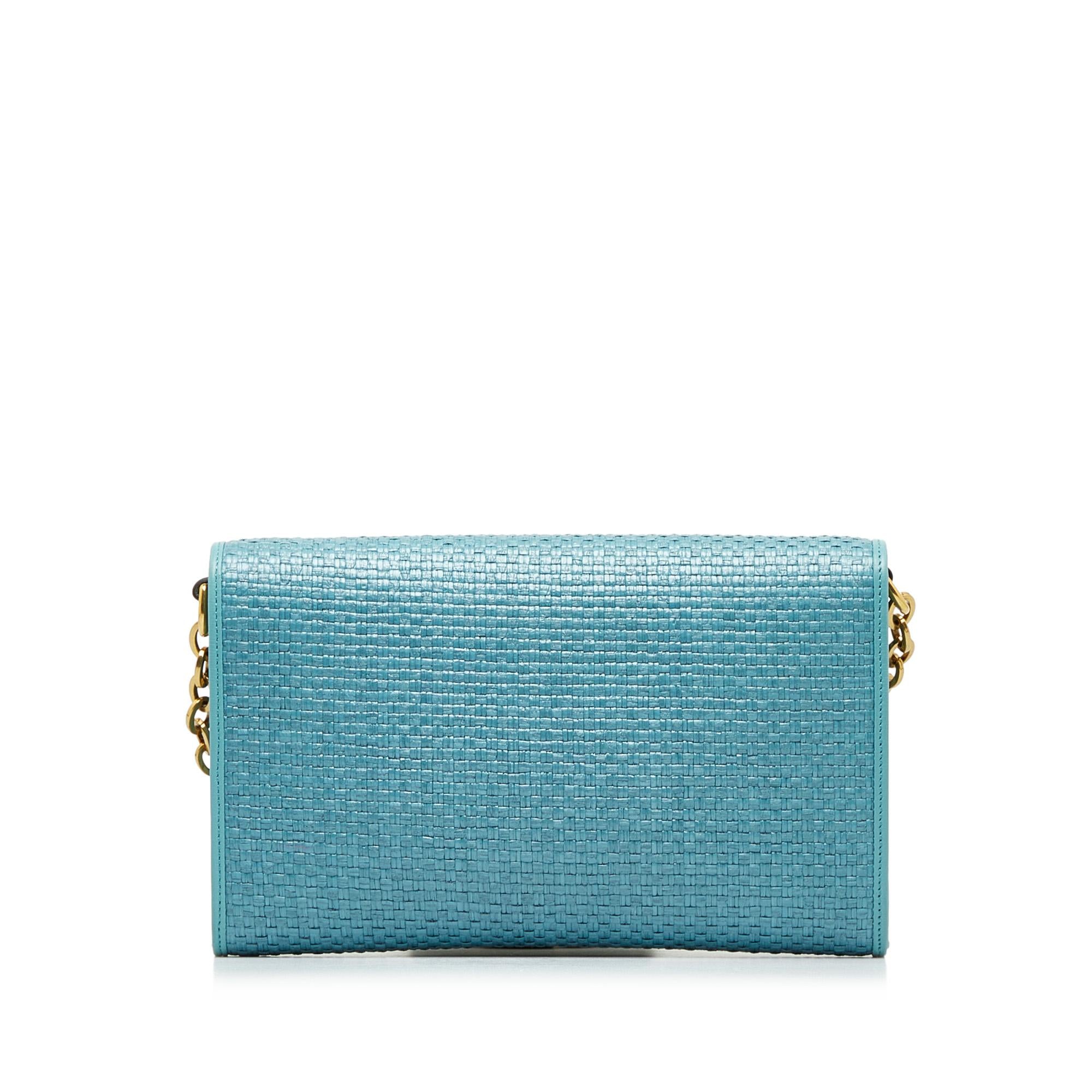 Gucci Horsebit 1955 Raffia Chain Bag (SHG-4v9ib8)