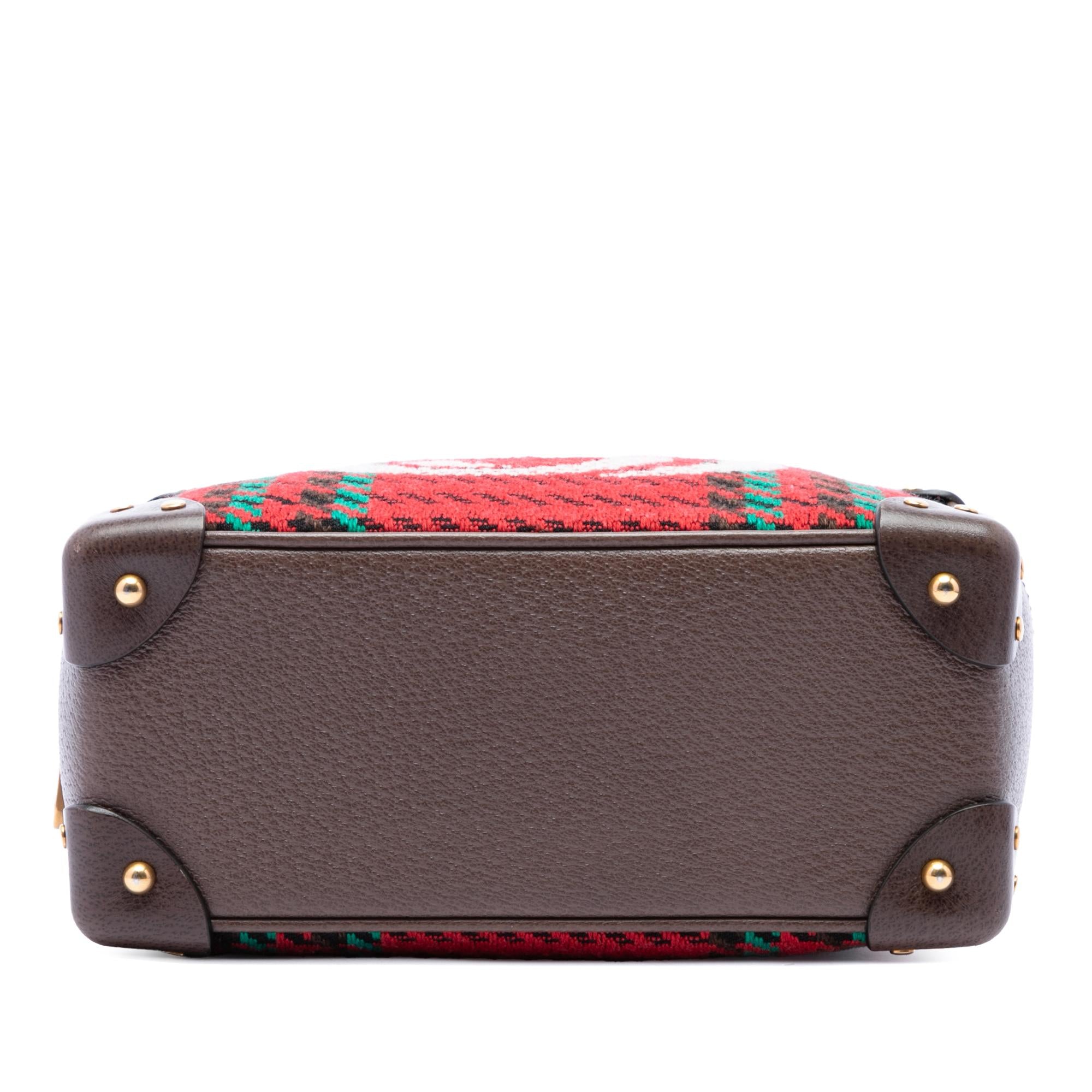 Gucci Houndstooth Canvas Soft Trunk Crossbody