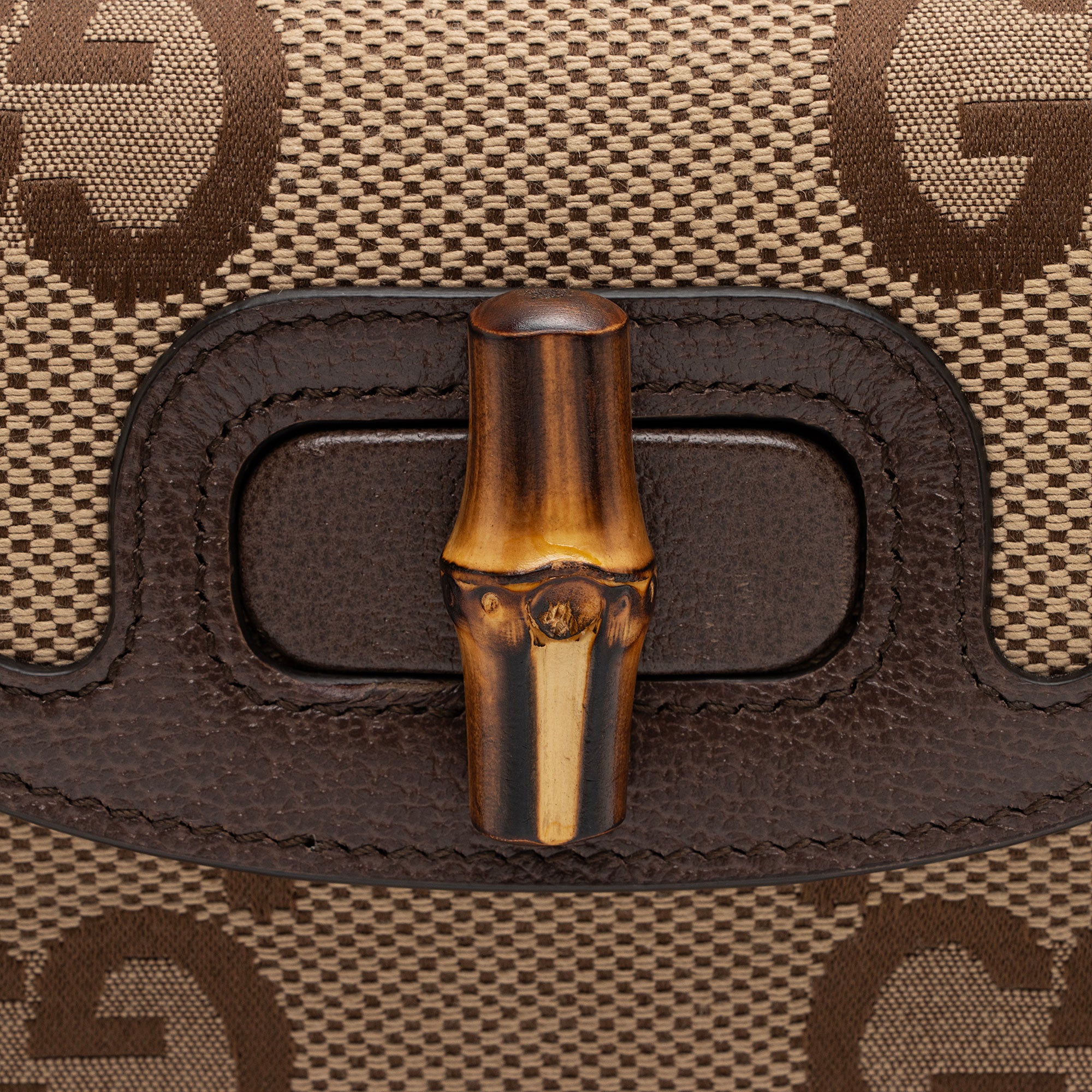 Gucci Jumbo GG Canvas Bamboo 1947 Mini Top Handle Bag (SHF-GbaD9h)