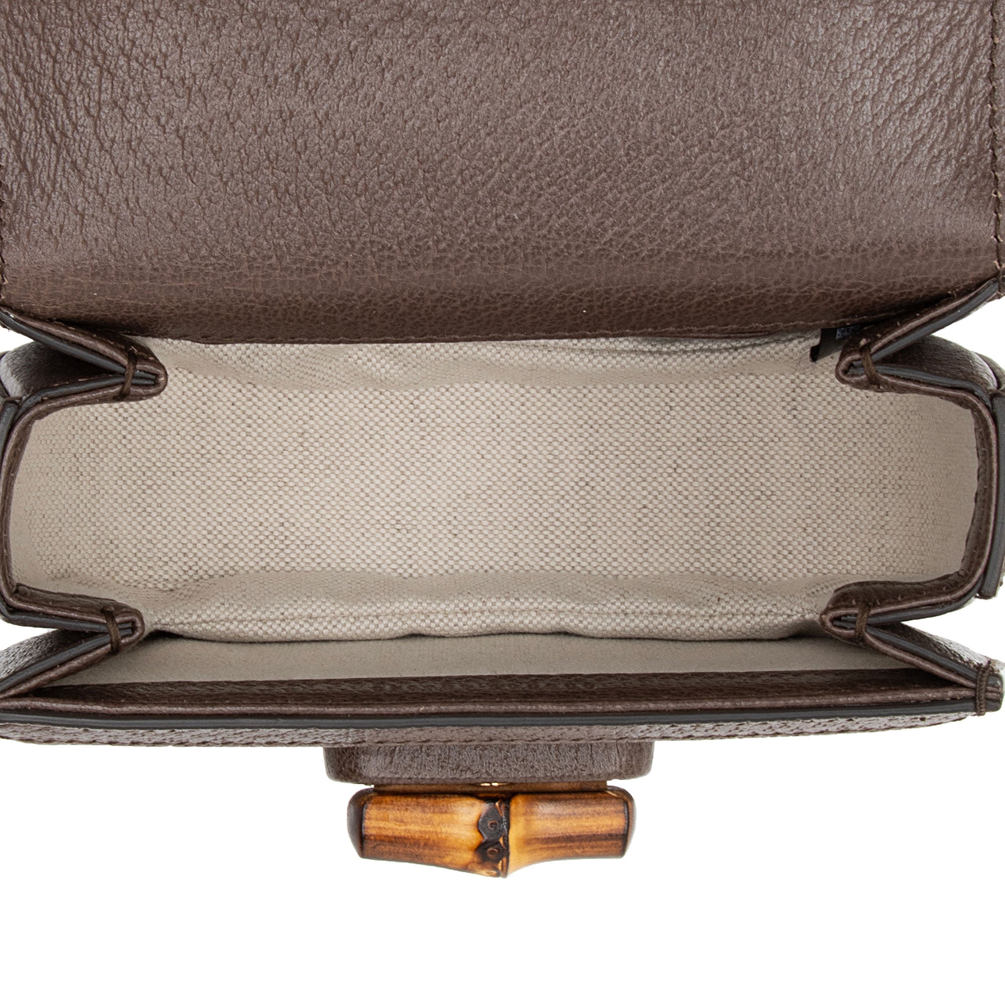 Gucci Jumbo GG Canvas Bamboo 1947 Mini Top Handle Bag (SHF-GbaD9h)
