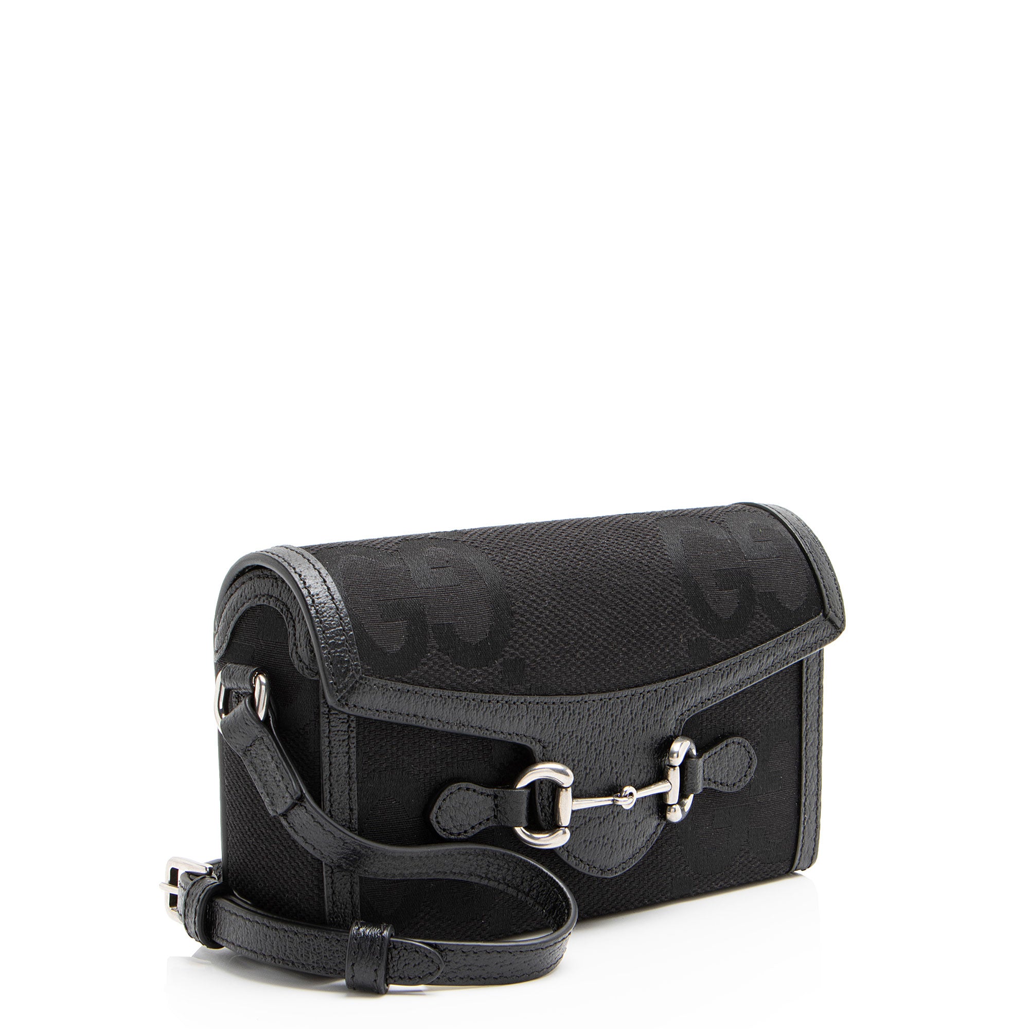 Gucci Jumbo GG Canvas Horsebit 1955 Mini Shoulder Bag