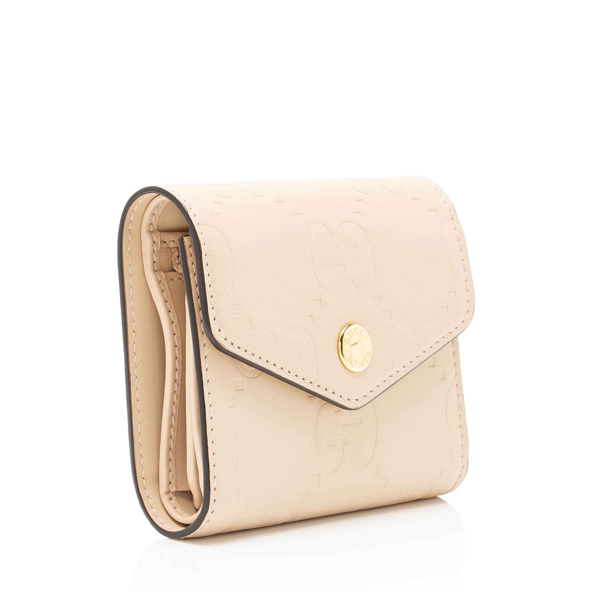 Gucci Jumbo GG Leather Trifold Wallet