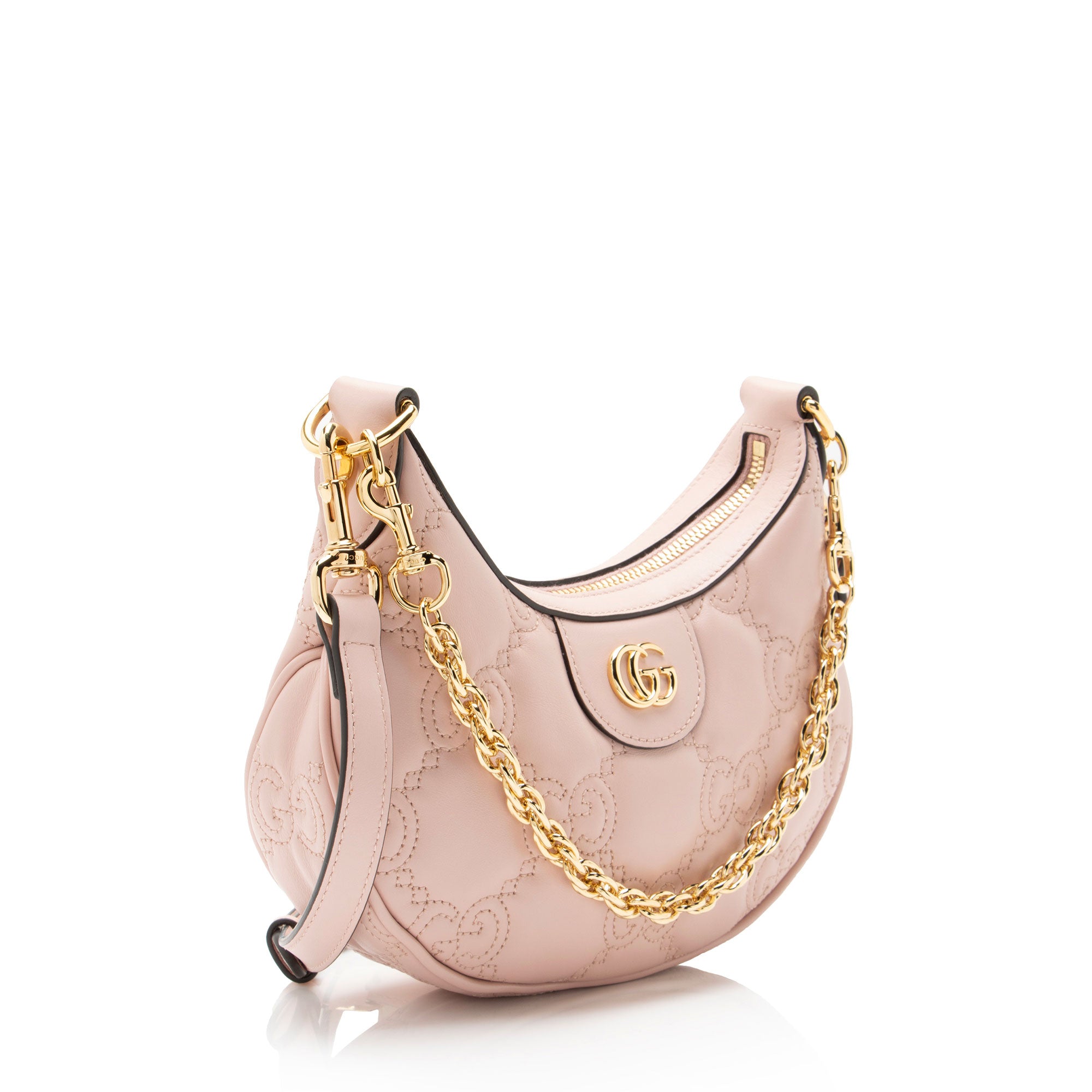 Gucci Jumbo GG Matelasse Leather Small Hobo
