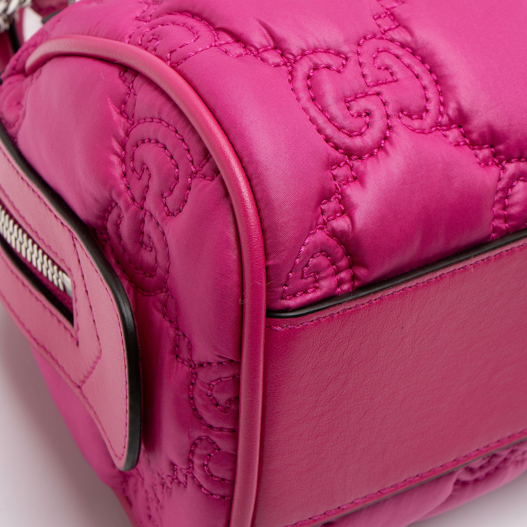 Gucci Jumbo GG Matelasse Nylon Mini Bowling Bag