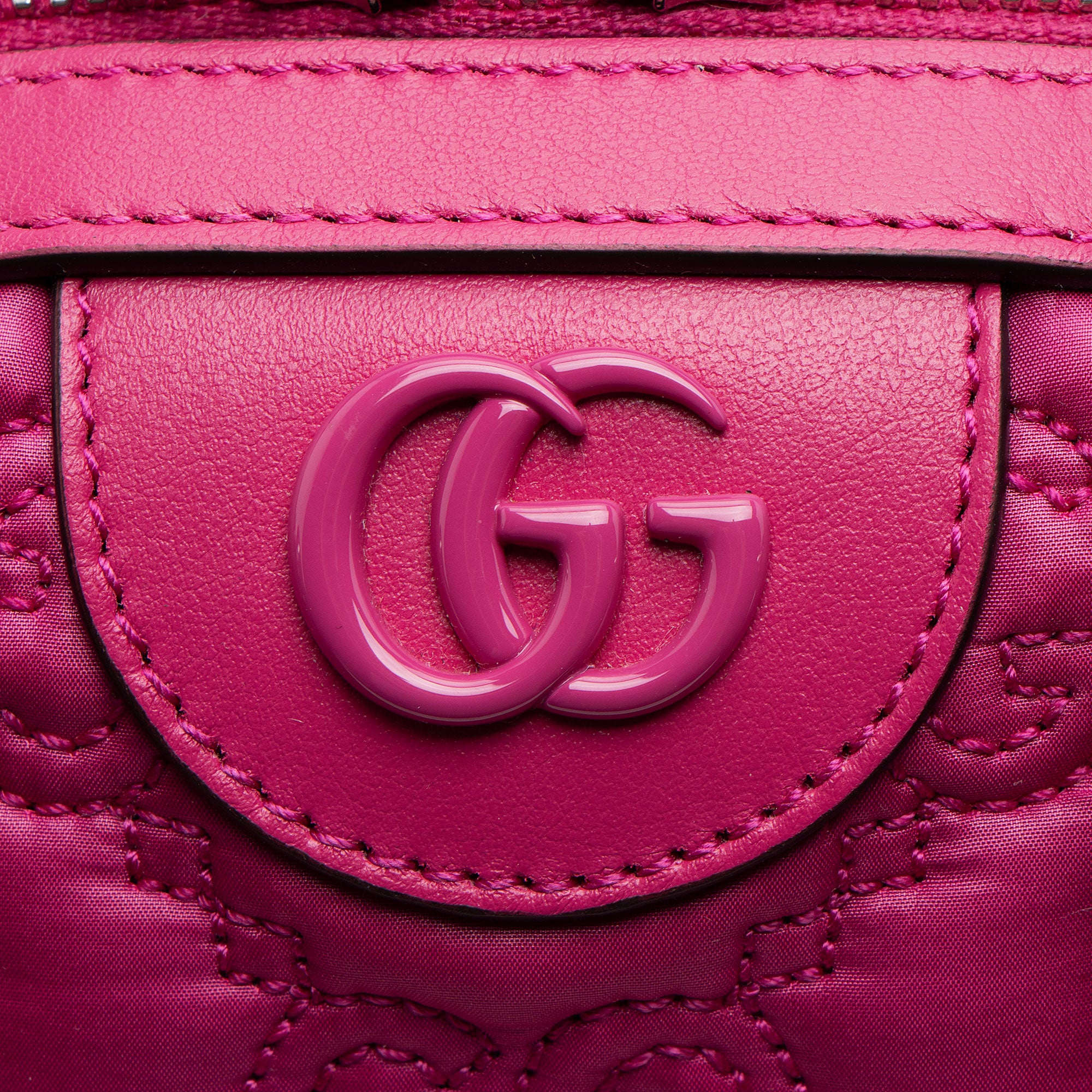 Gucci Jumbo GG Matelasse Nylon Mini Bowling Bag