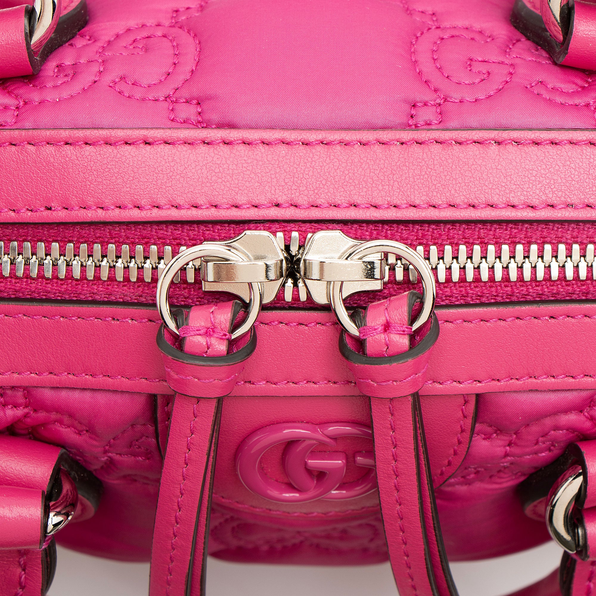 Gucci Jumbo GG Matelasse Nylon Mini Bowling Bag