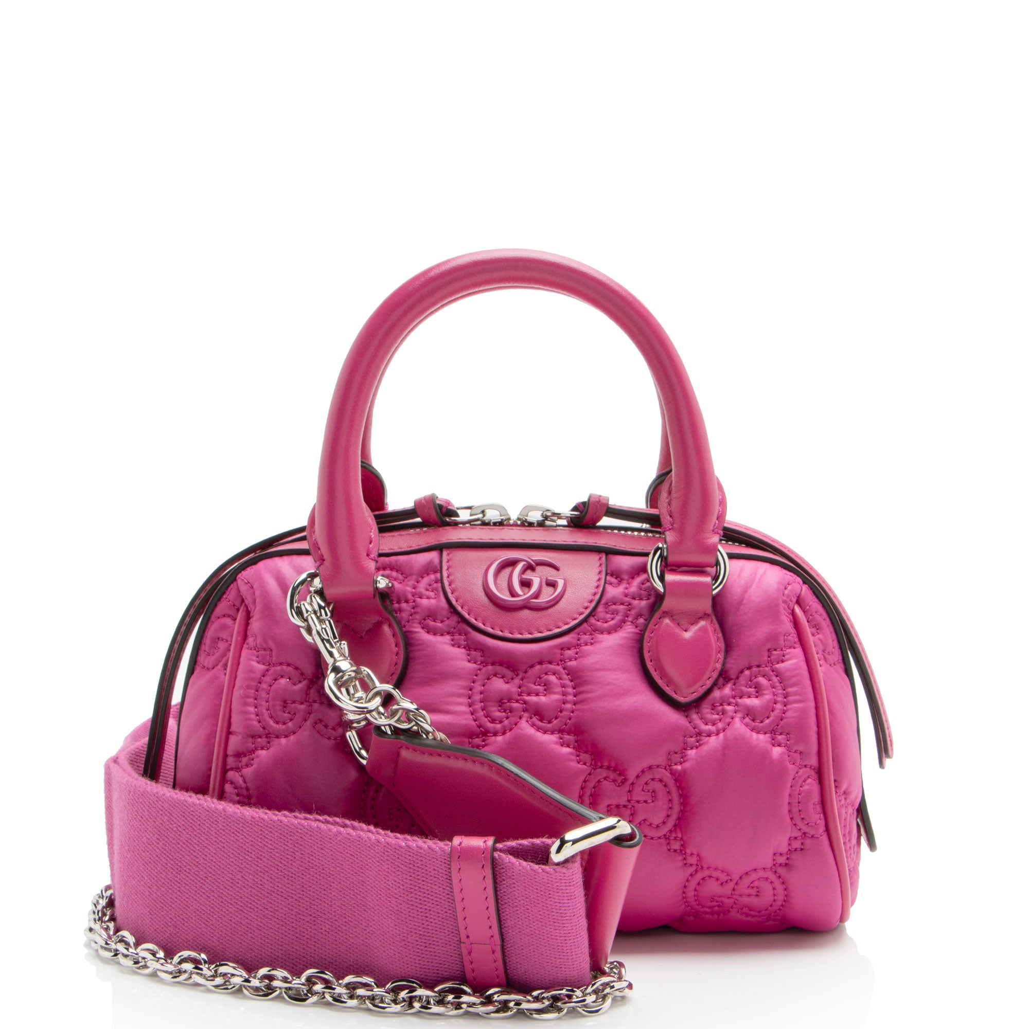 Gucci Jumbo GG Matelasse Nylon Mini Bowling Bag