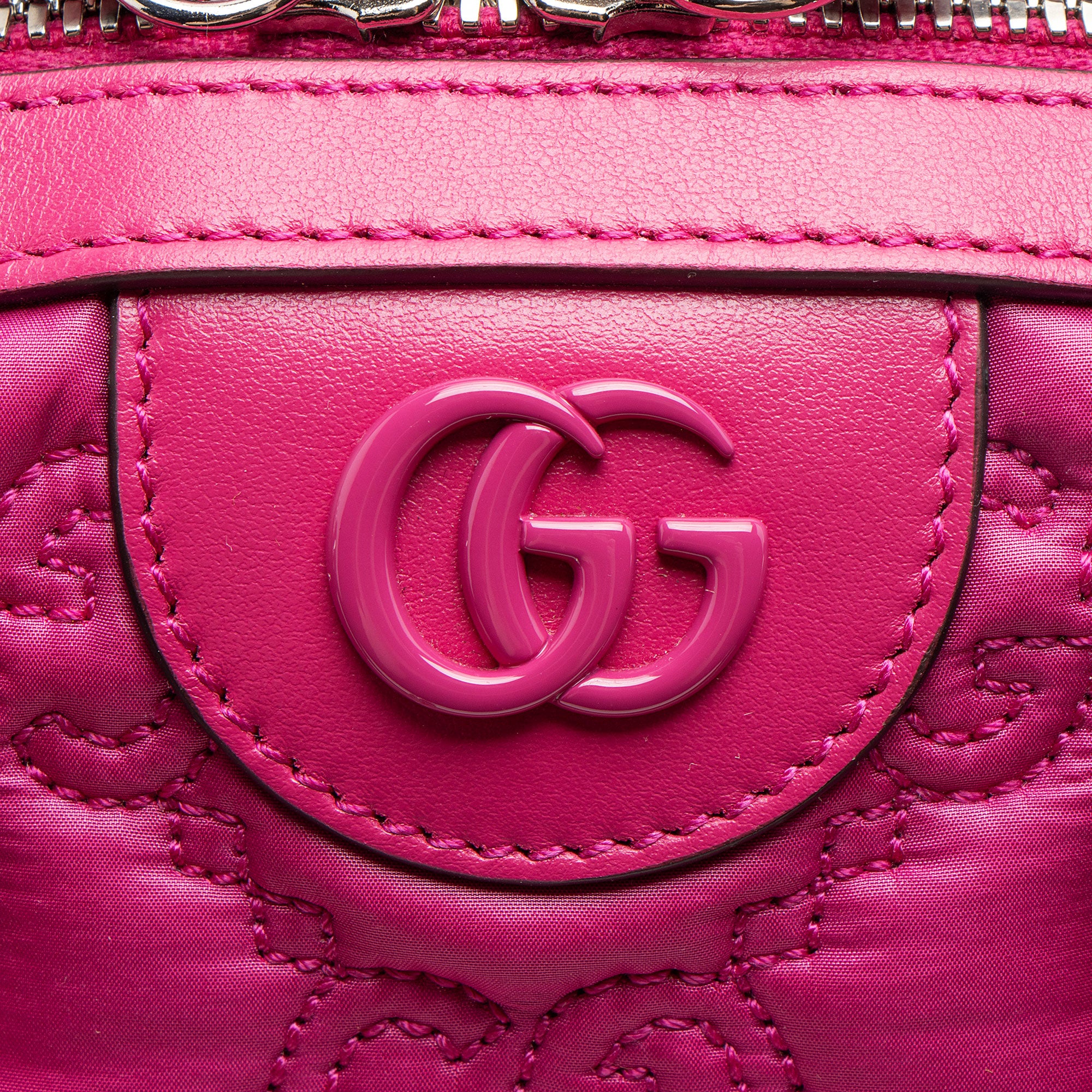 Gucci Jumbo GG Matelasse Nylon Mini Bowling Bag