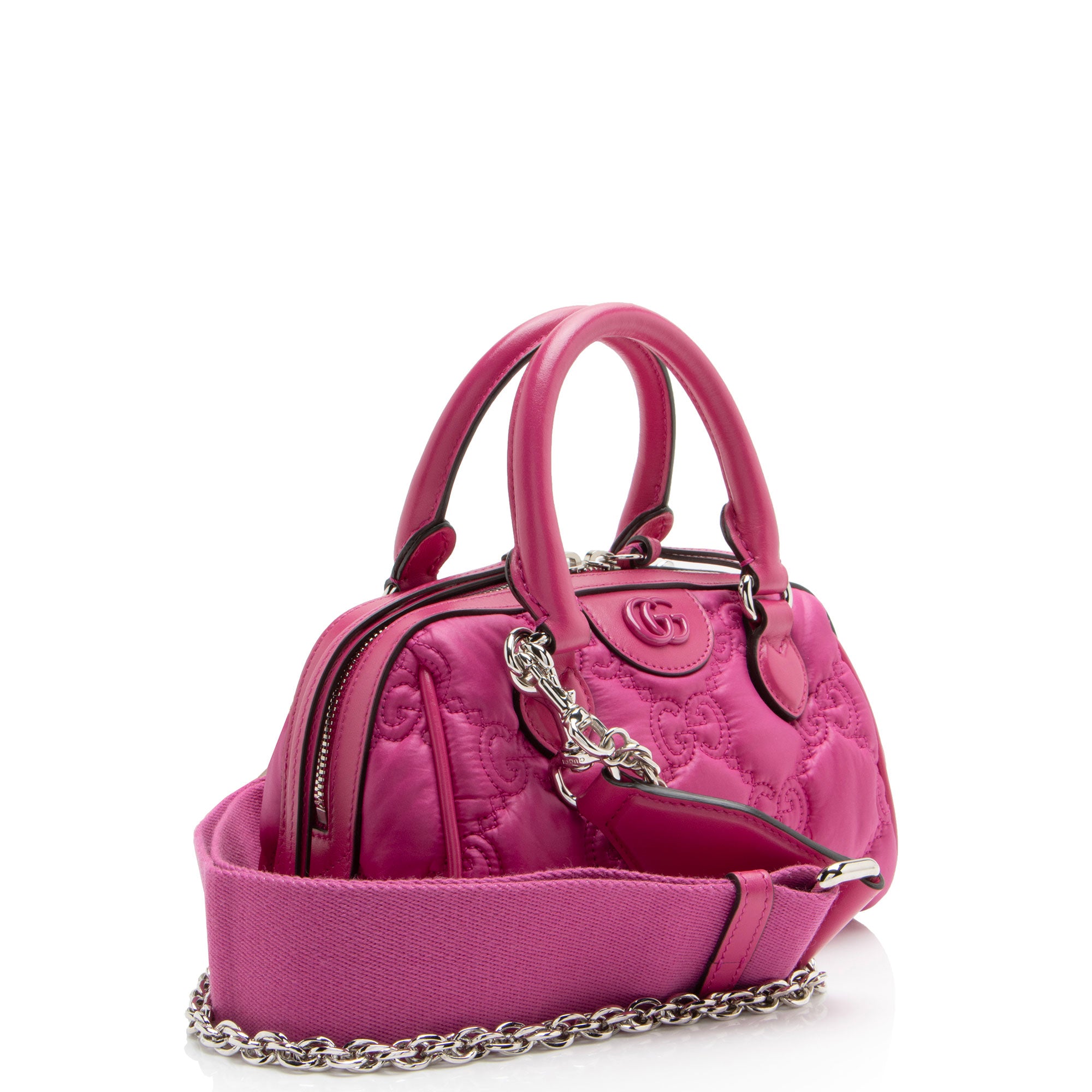 Gucci Jumbo GG Matelasse Nylon Mini Bowling Bag