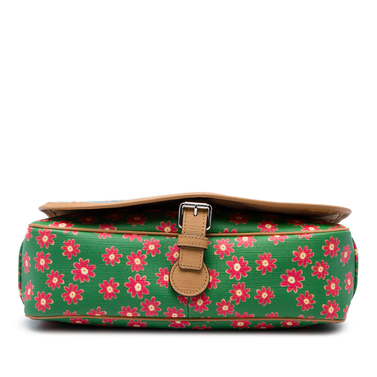 Gucci Kids Coated Canvas Floral Cat Print Messenger Bag