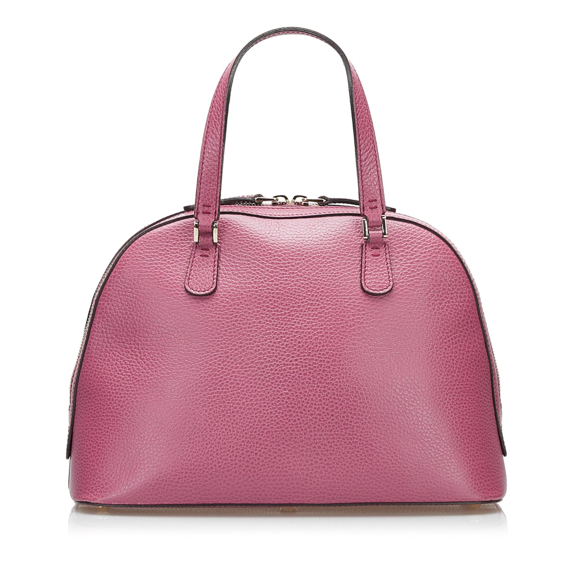 Gucci Lady Dollar Dome Satchel Leather (SHG-36568)
