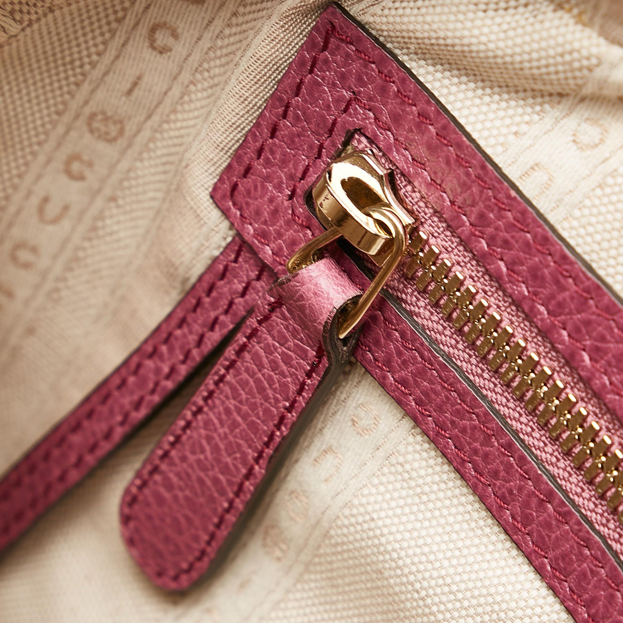 Gucci Lady Dollar Dome Satchel Leather (SHG-36568)