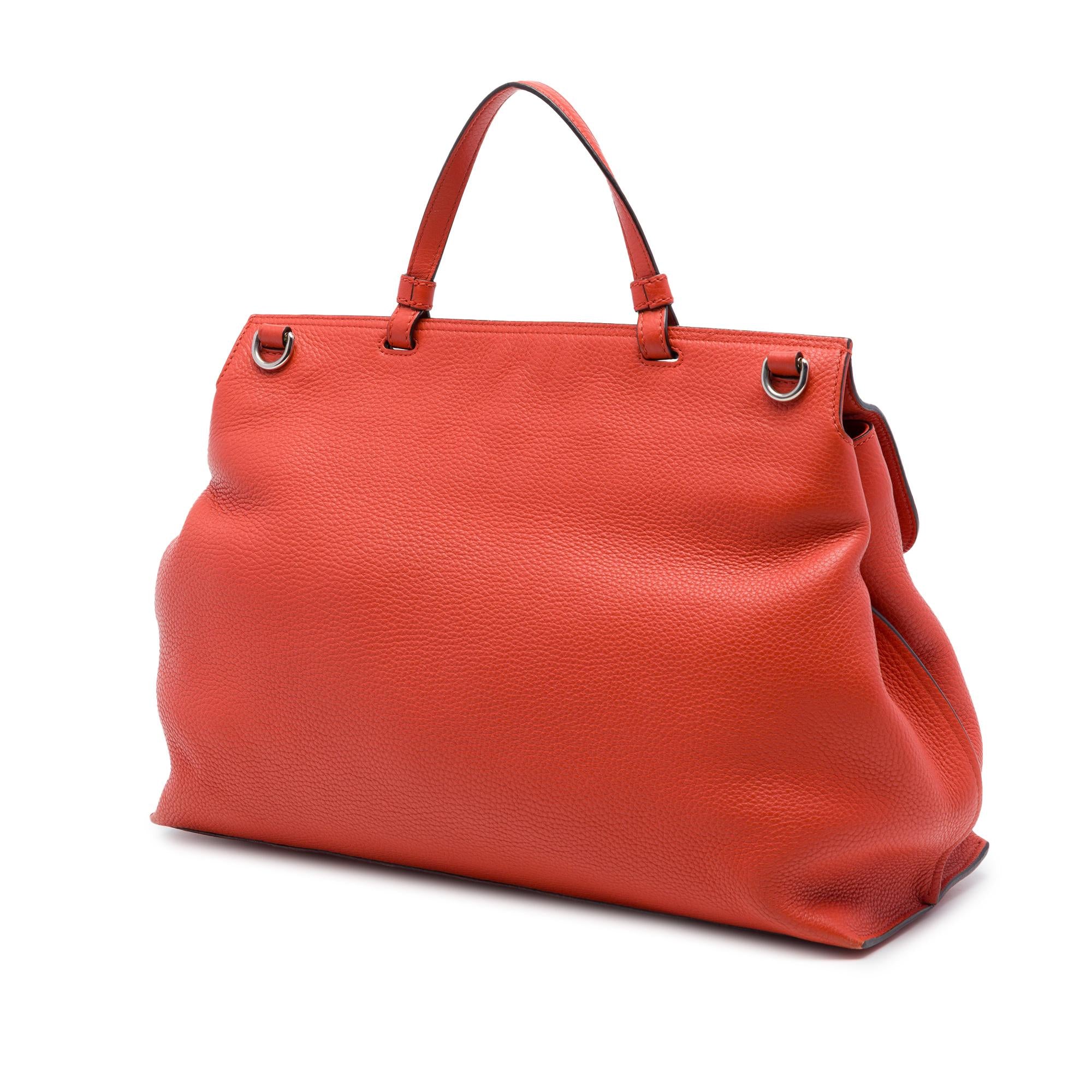 Gucci Large Calfskin Bamboo Daily Satchel