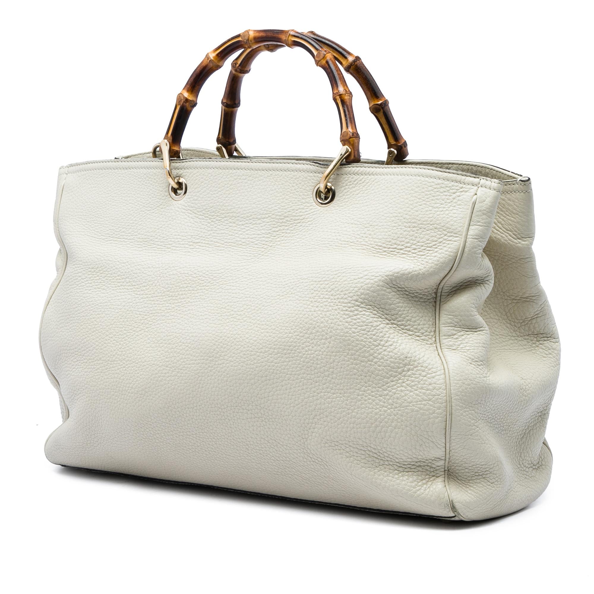 Gucci Large Calfskin Bamboo Shopper Satchel