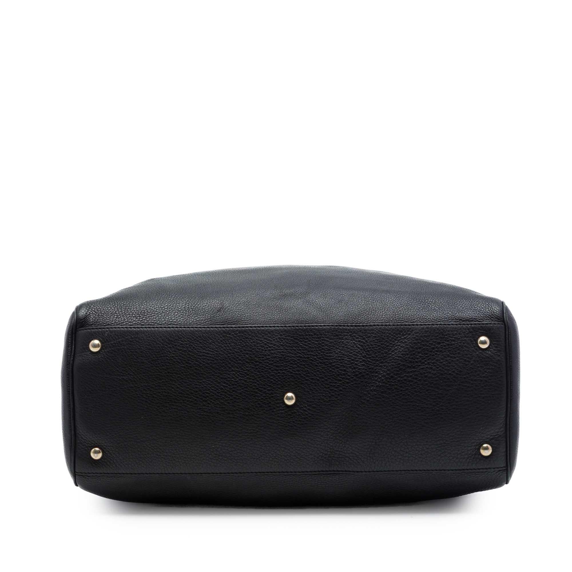 Gucci Large Calfskin Bamboo Shopper Satchel
