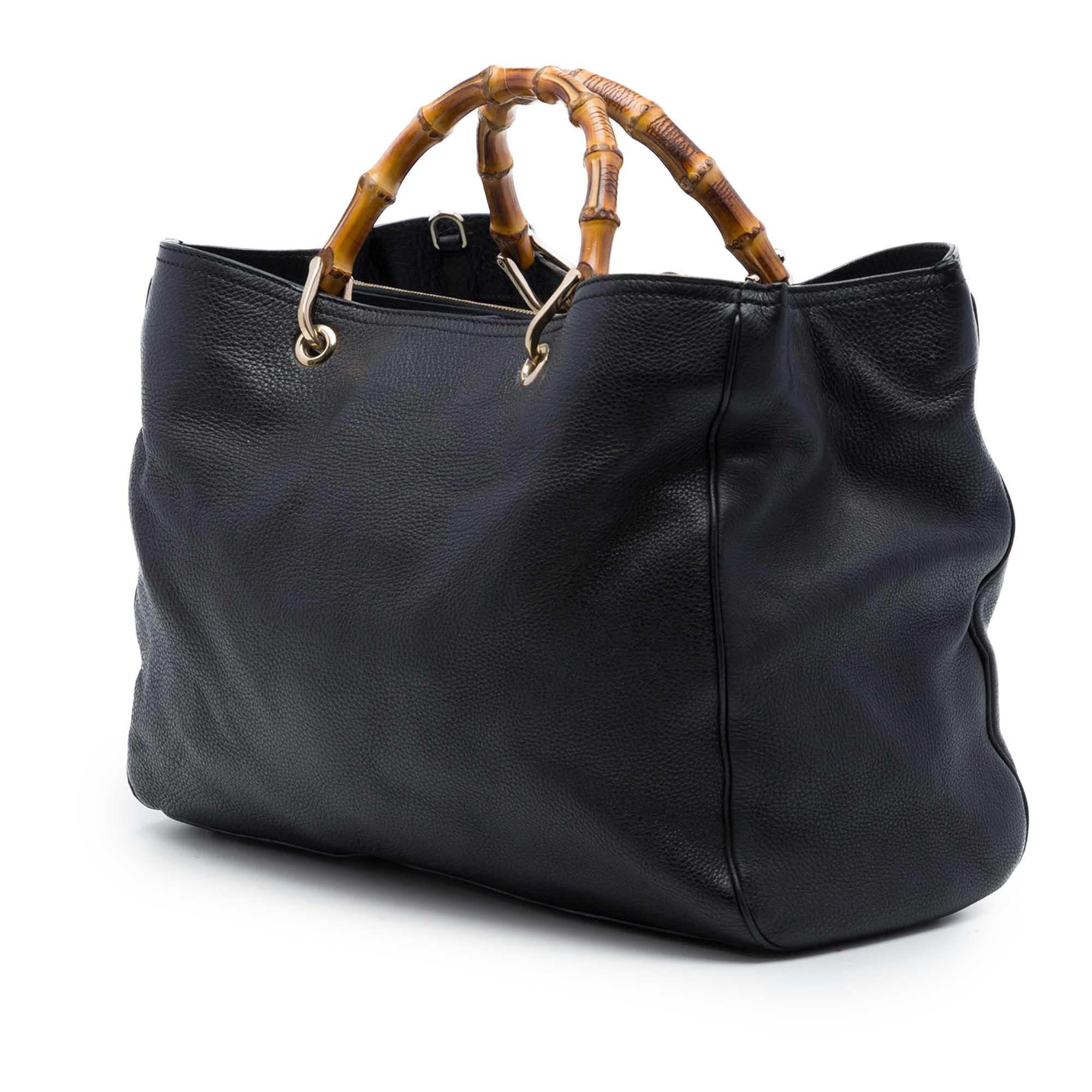 Gucci Large Calfskin Bamboo Shopper Satchel