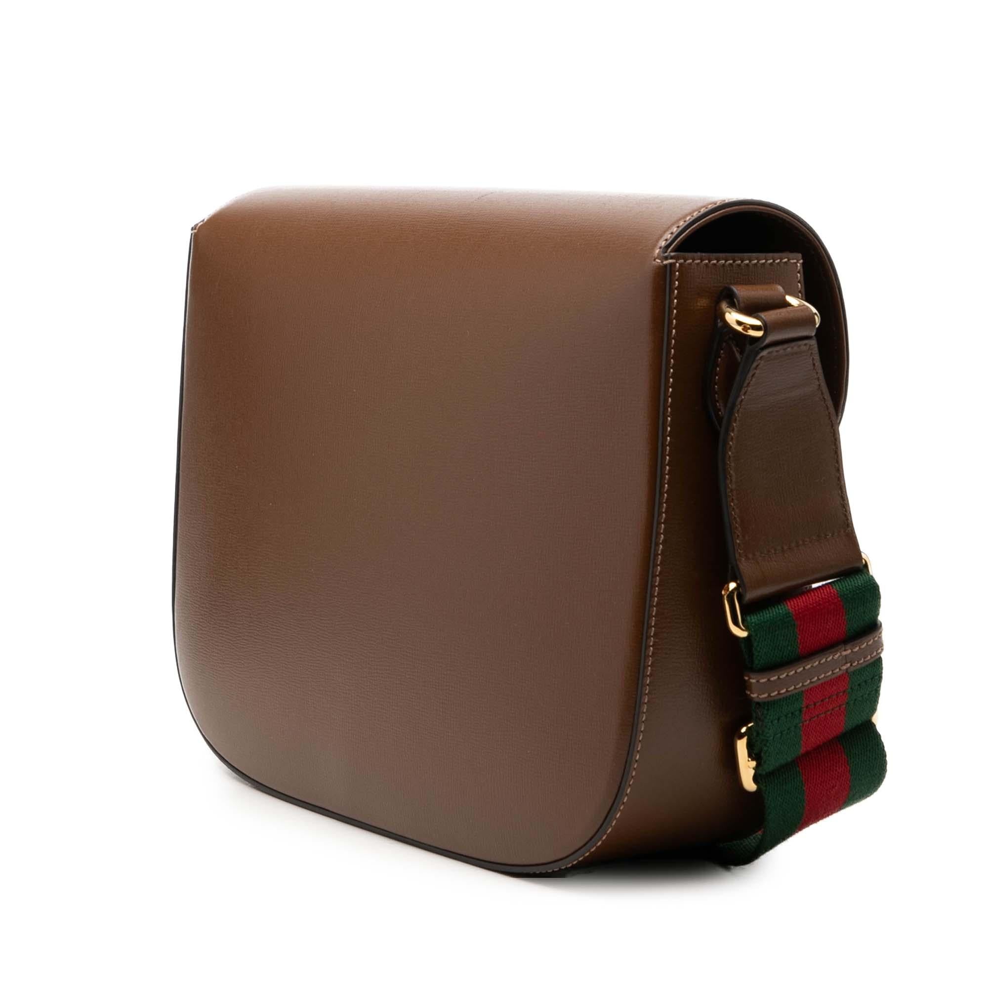 Gucci Large Calfskin Web Horsebit 1955 Crossbody