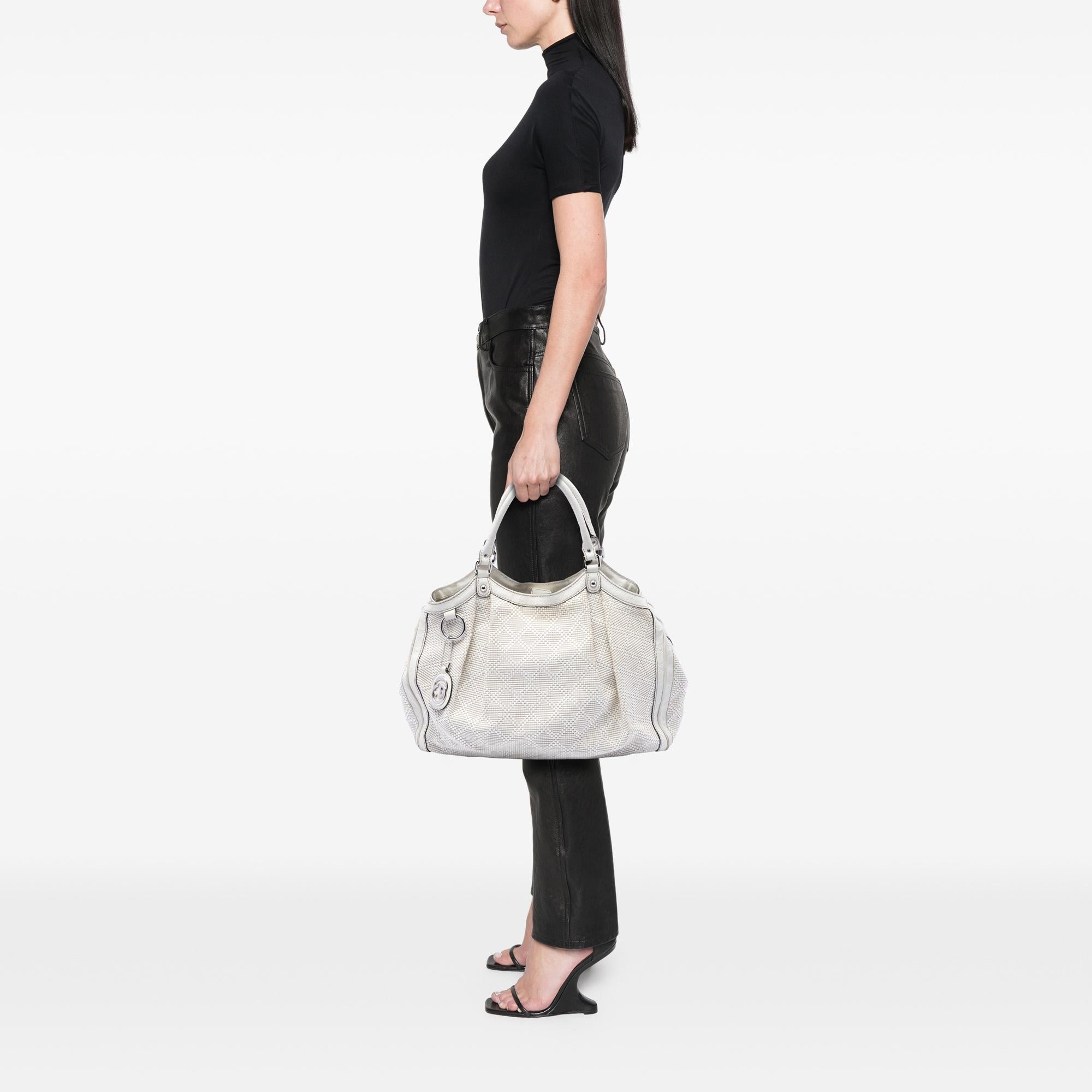 Gucci Large Diamante Raffia Sukey Tote