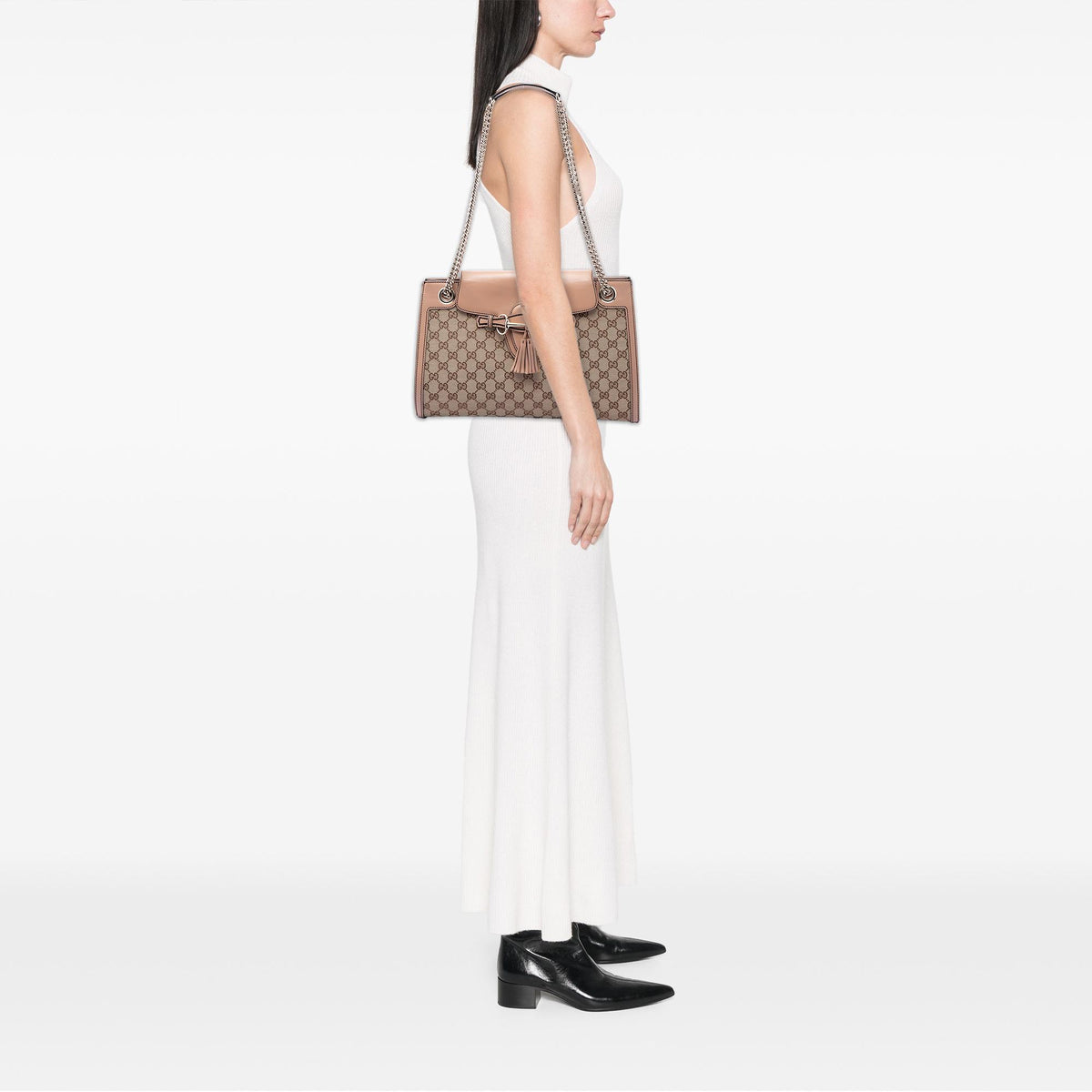 Gucci Large GG Canvas Emily Shoulder Bag