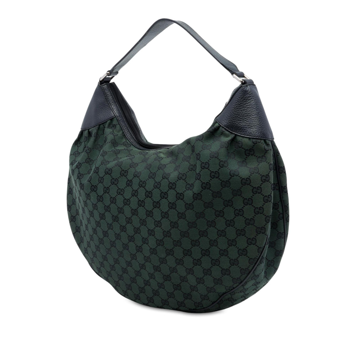 Gucci Large GG Canvas Half Moon Hobo
