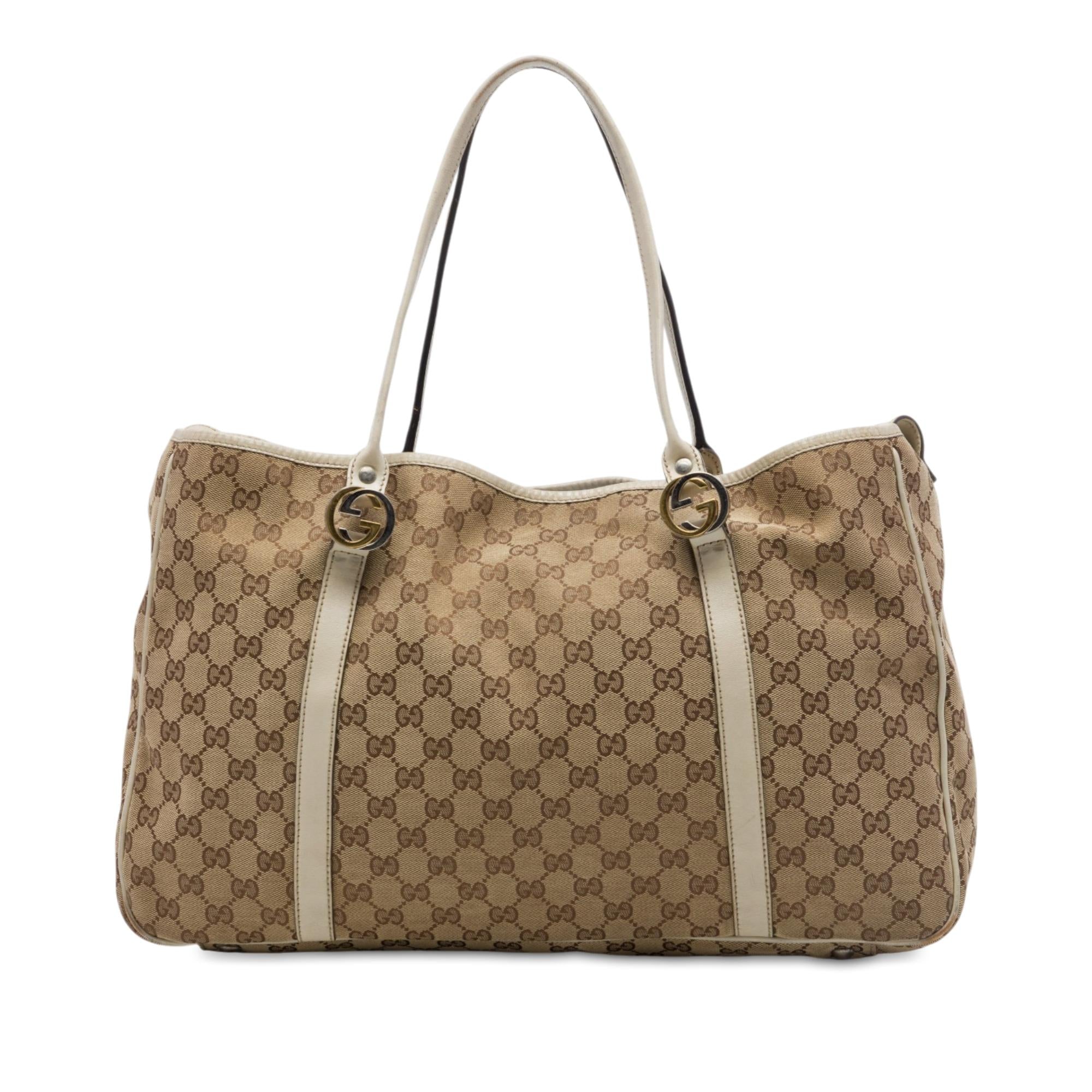 Gucci Large GG Canvas Twins Tote