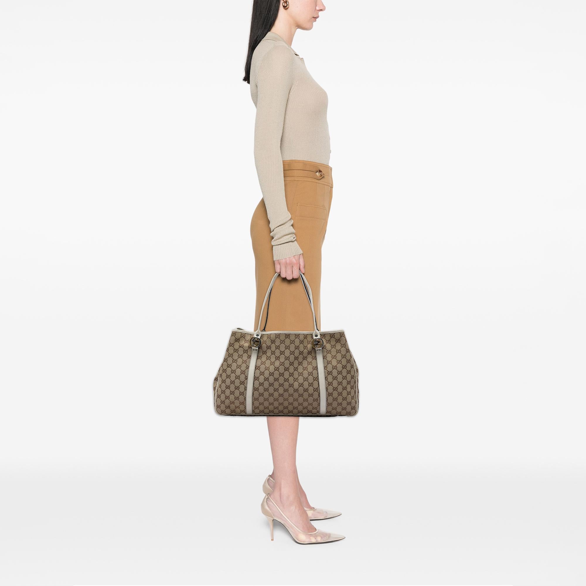 Gucci Large GG Canvas Twins Tote