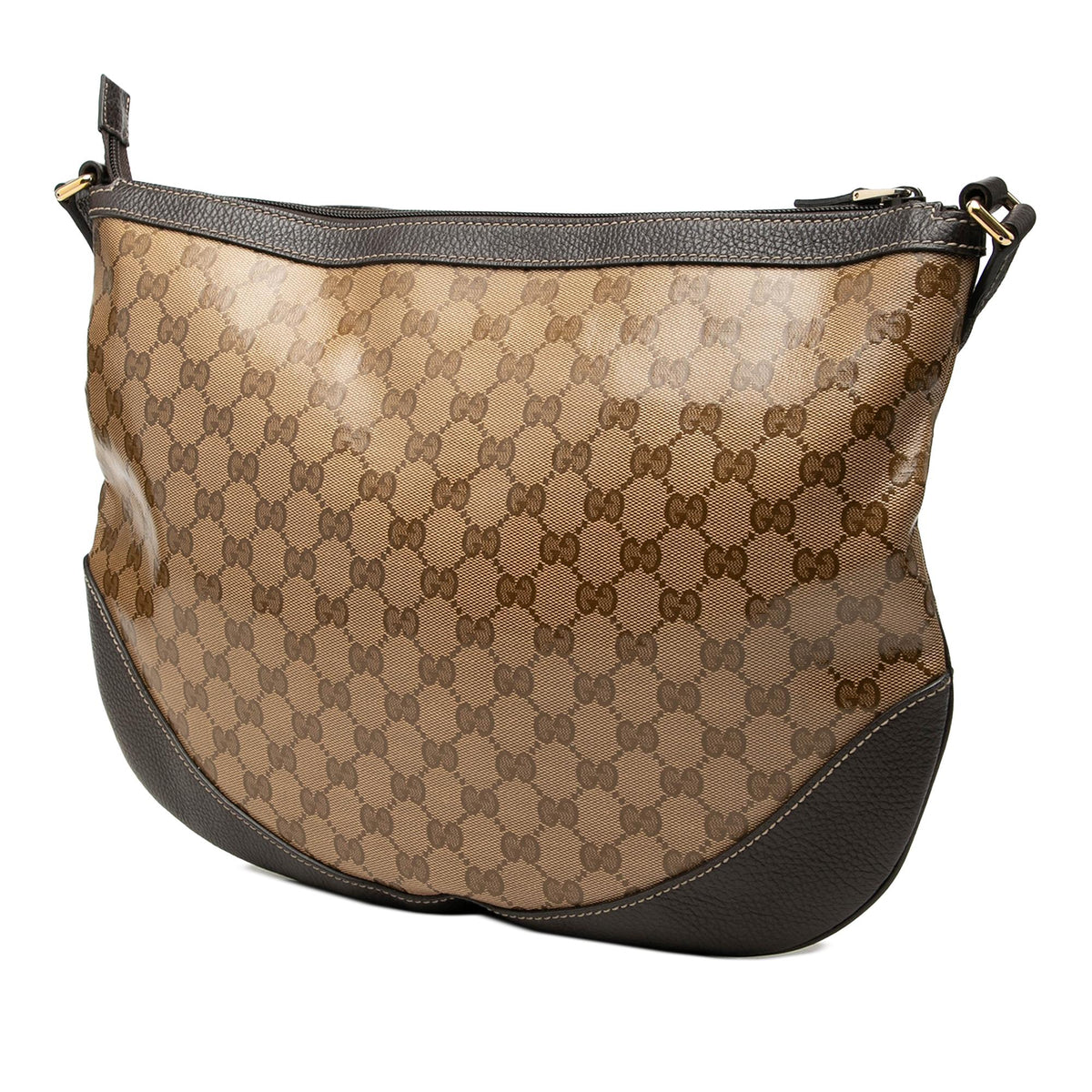 Gucci Large GG Crystal Half Moon Crossbody