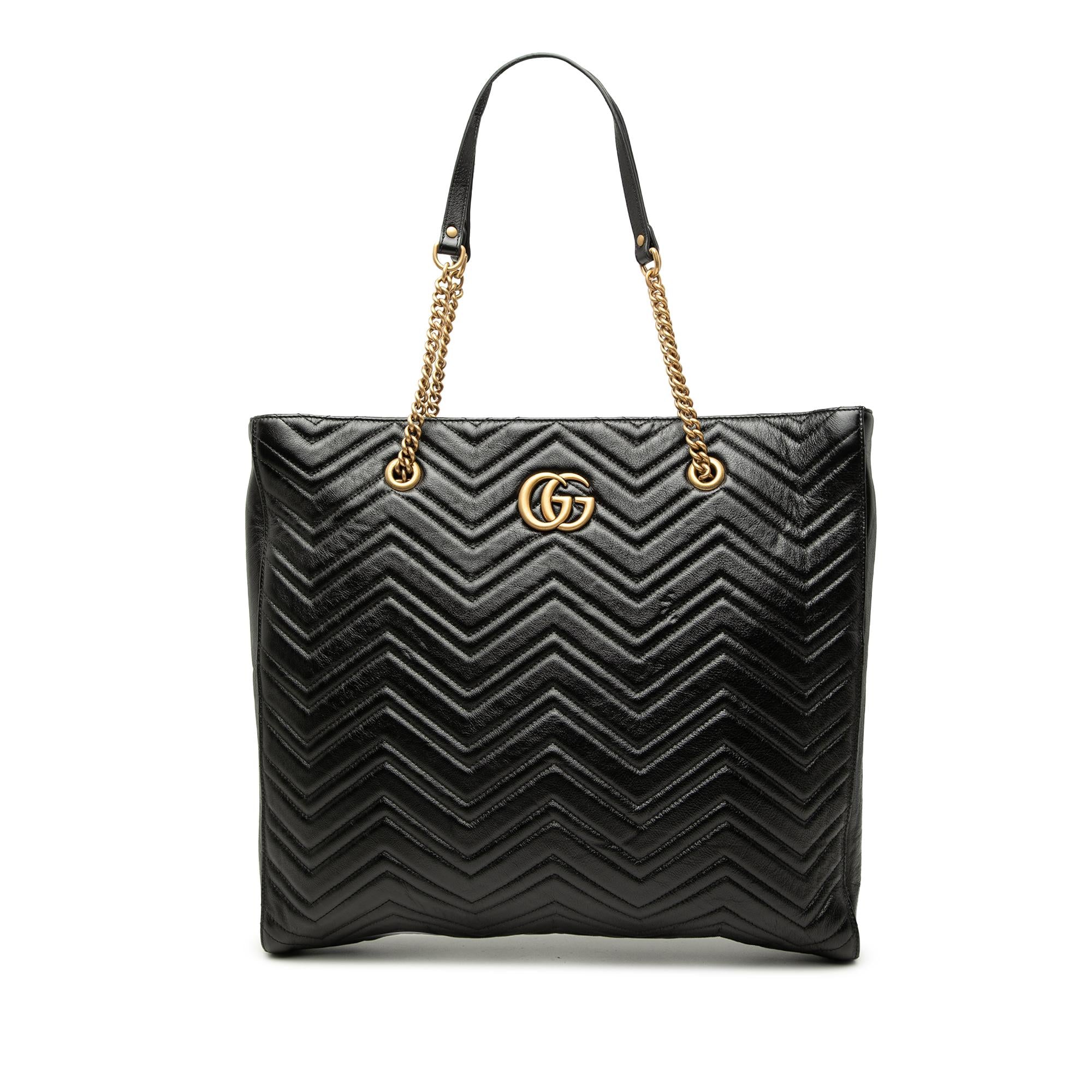 Gucci Large GG Marmont Matelasse Calfskin Slim Tote