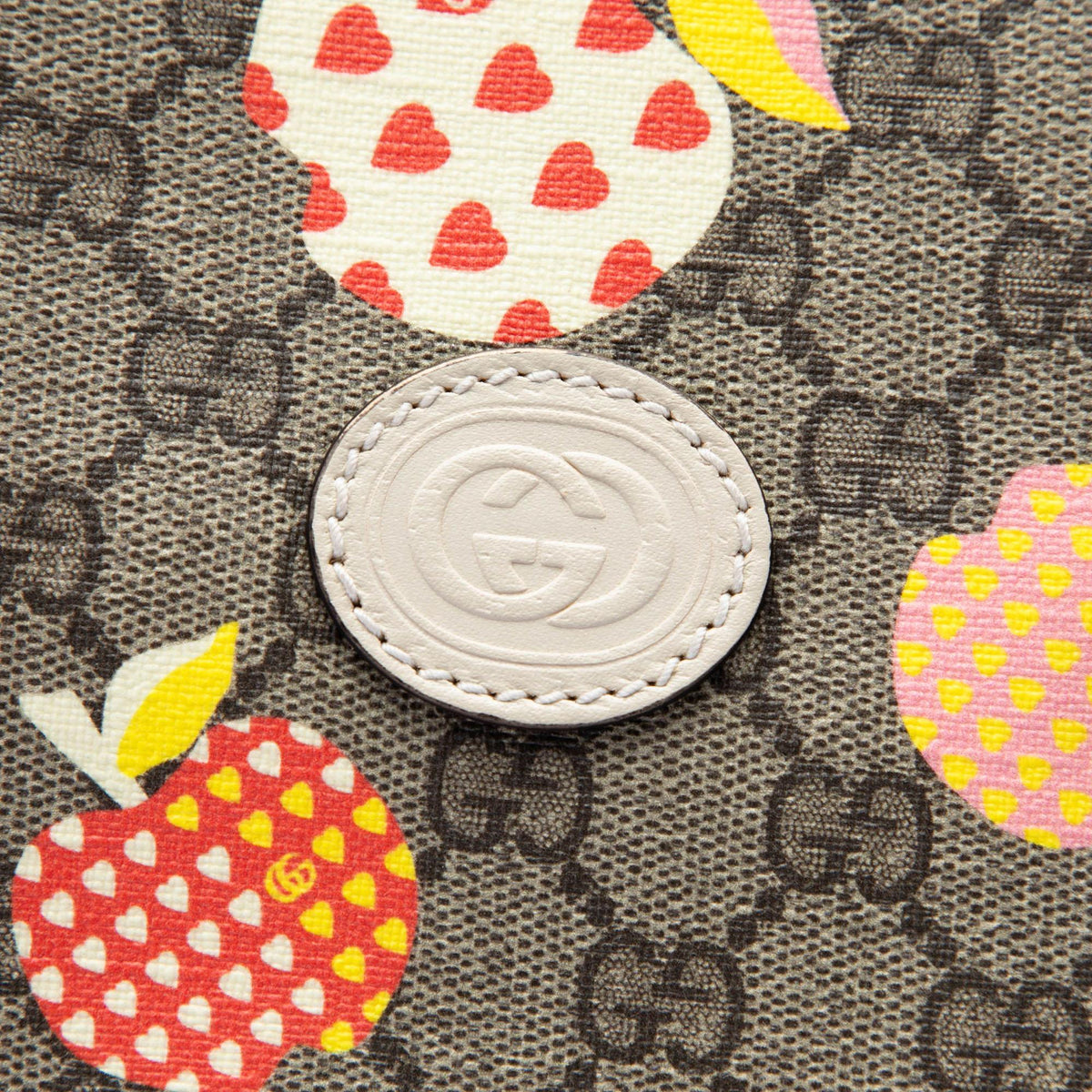 Gucci Large GG Supreme Les Pommes Apple and Heart Interlocking G Tote