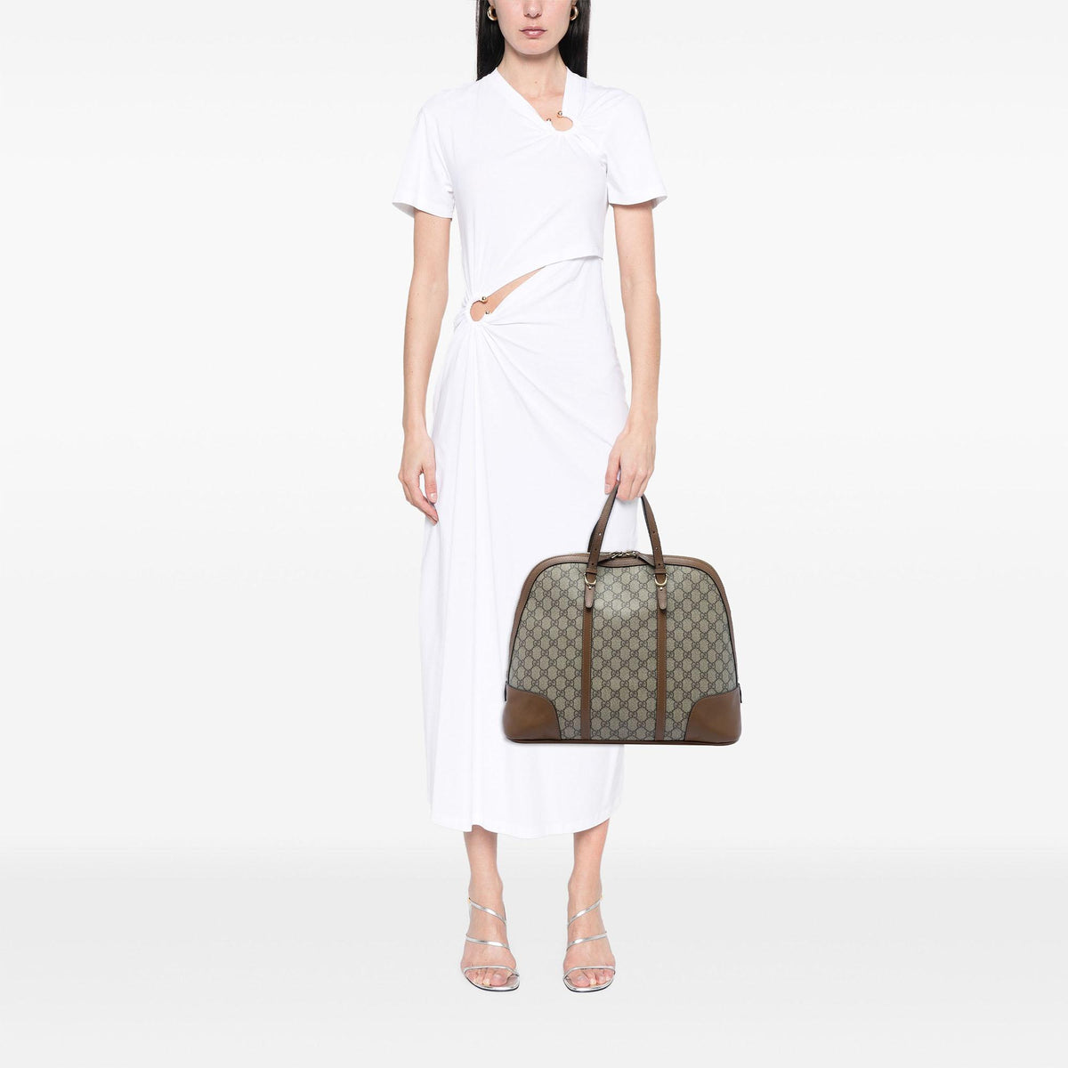 Gucci Large GG Supreme Nice Dome Top Handle Bag