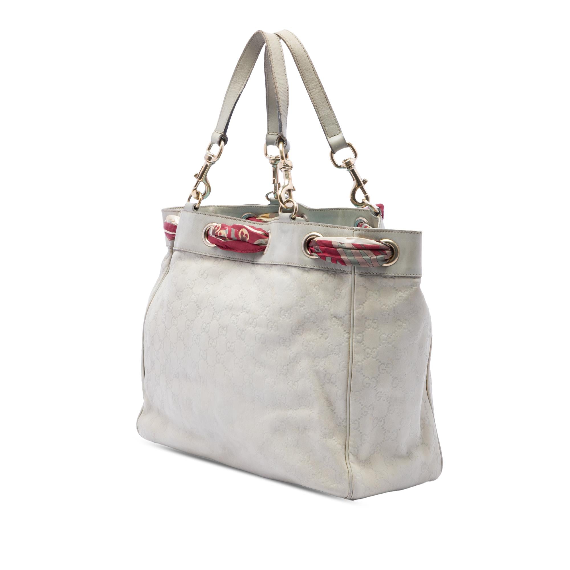 Gucci Large Guccissima Positano Scarf Tote