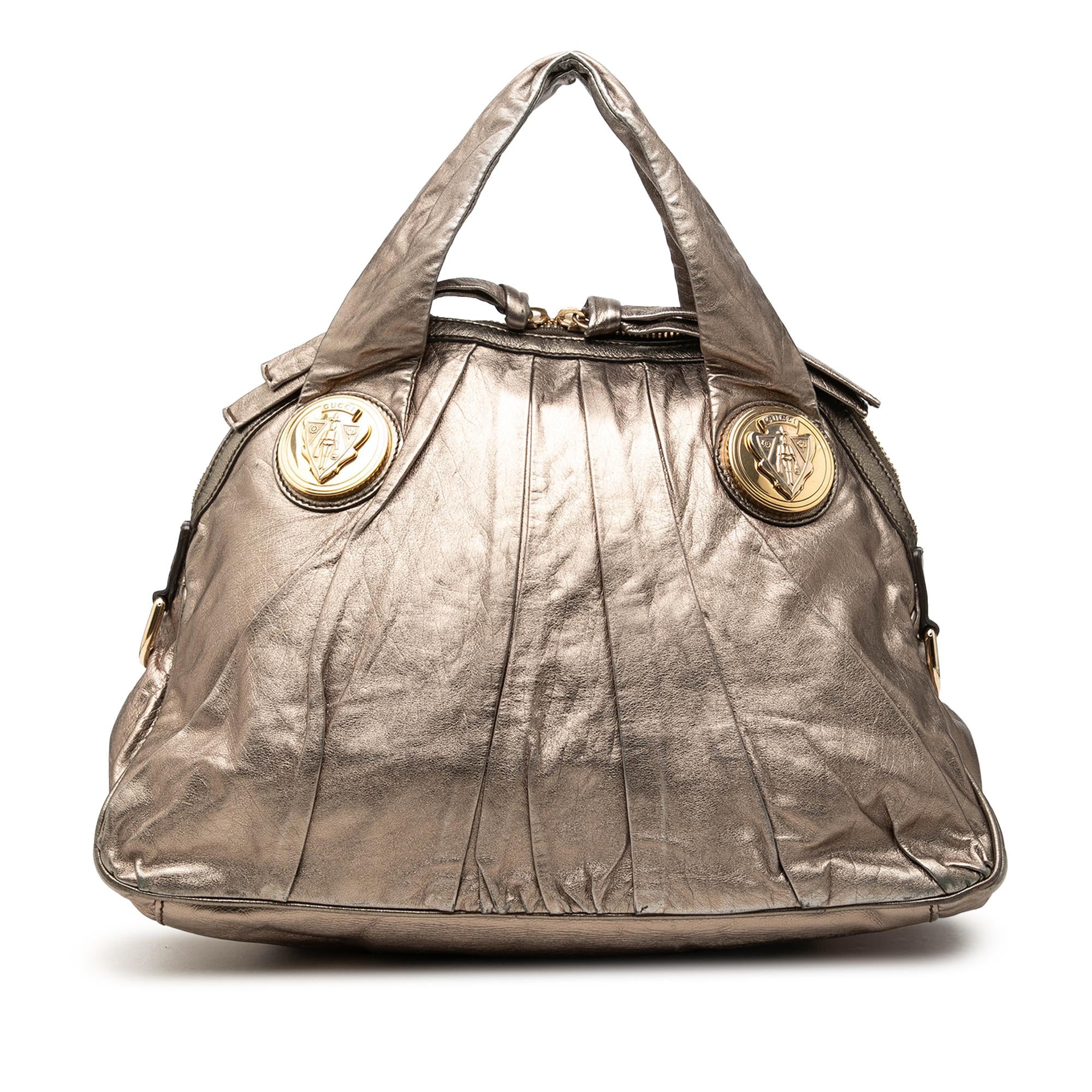 Gucci Large Metallic Calfskin Hysteria Satchel