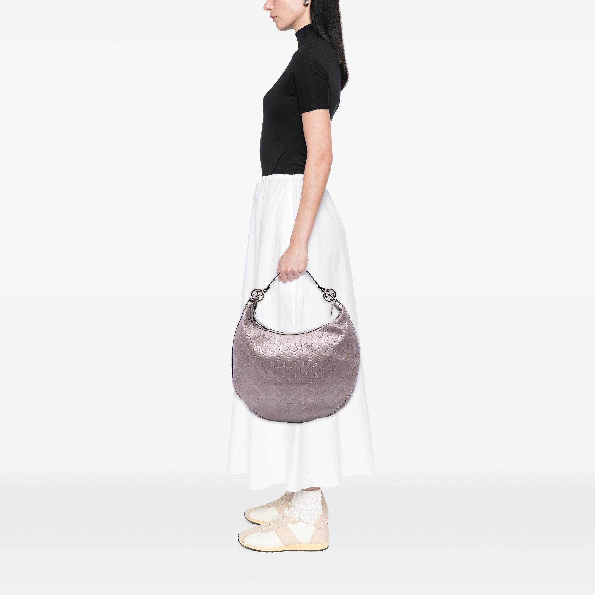 Gucci Large Metallic Guccissima Twins Hobo