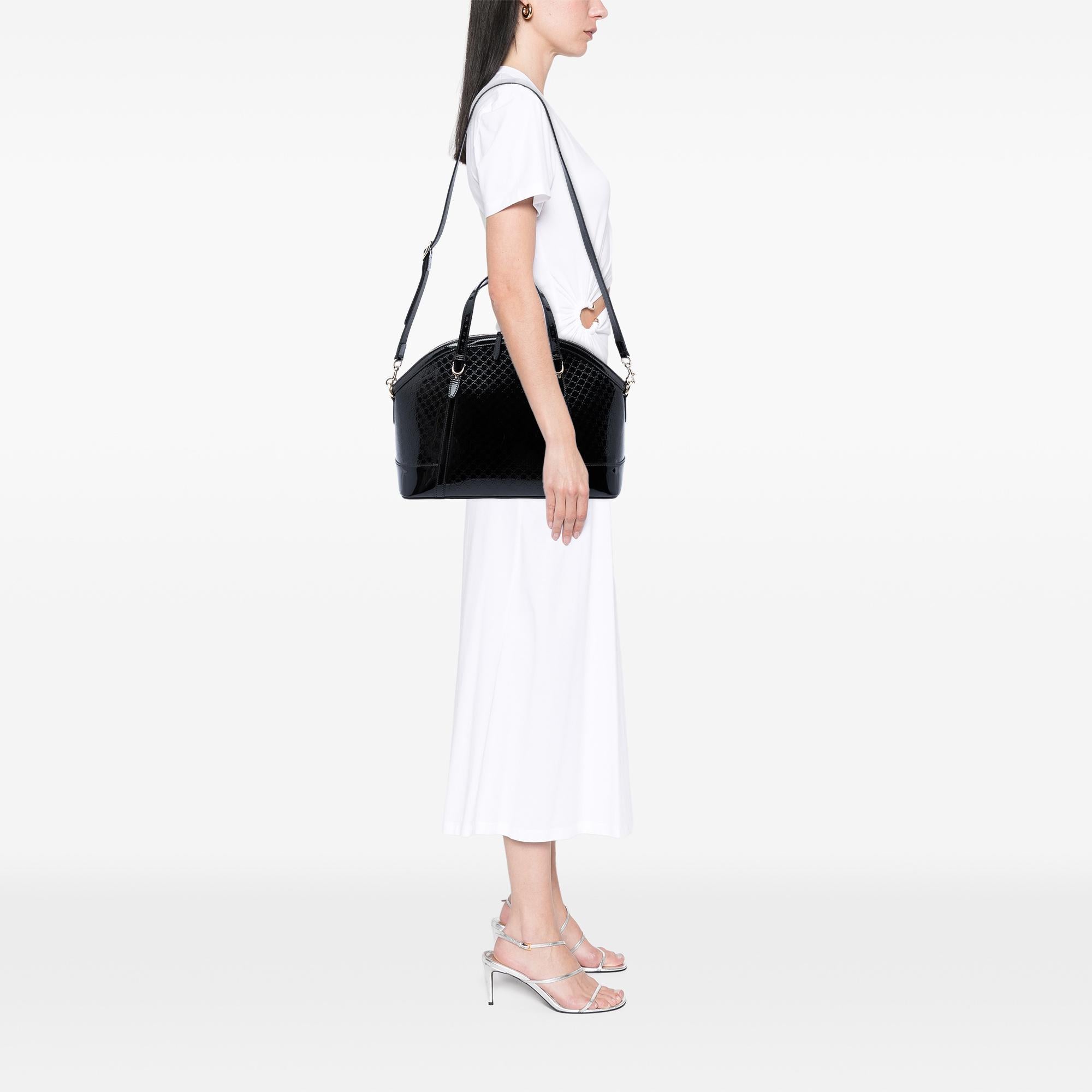 Gucci Large Microguccissima Patent Nice Dome Satchel