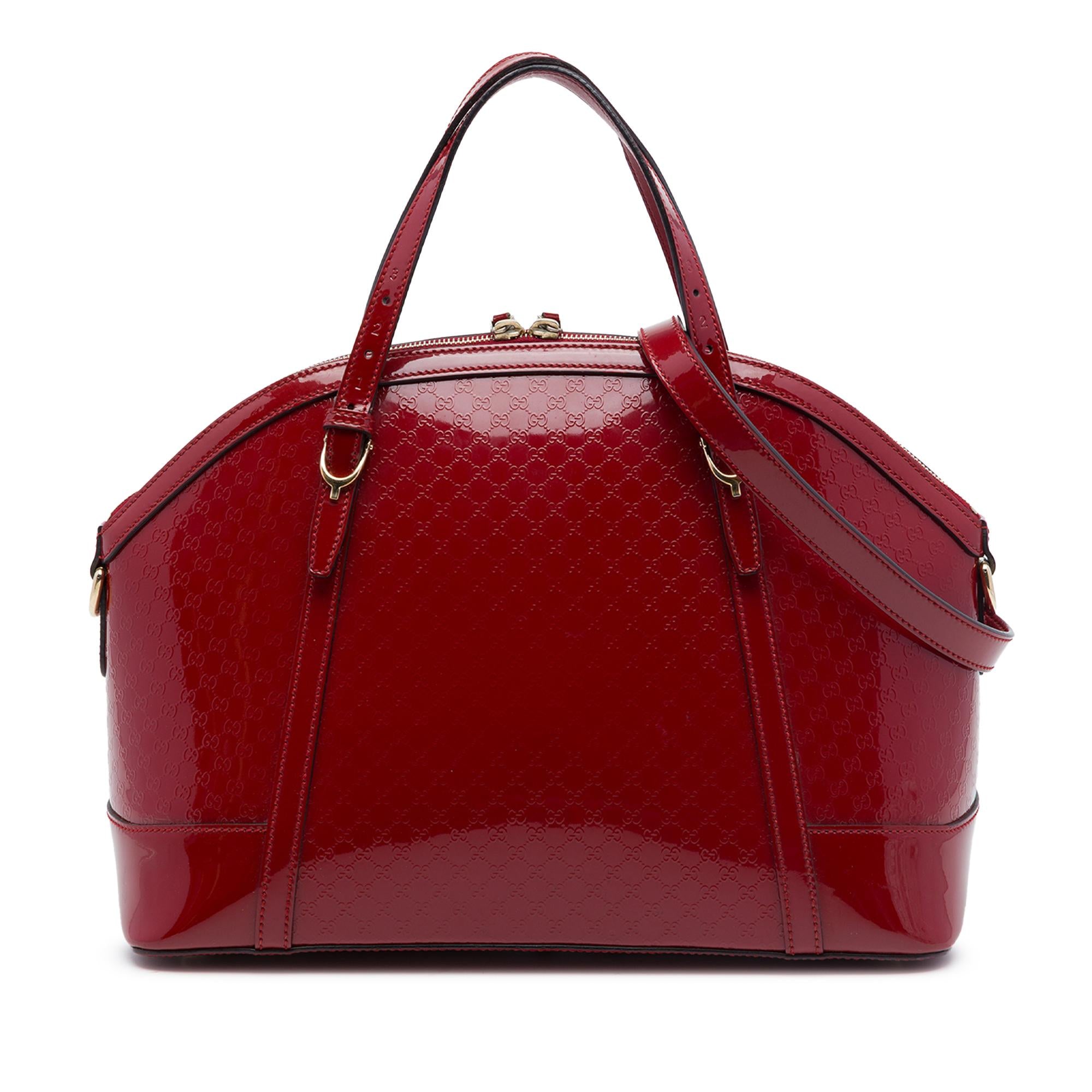 Gucci Large Microguccissima Patent Nice Dome Satchel