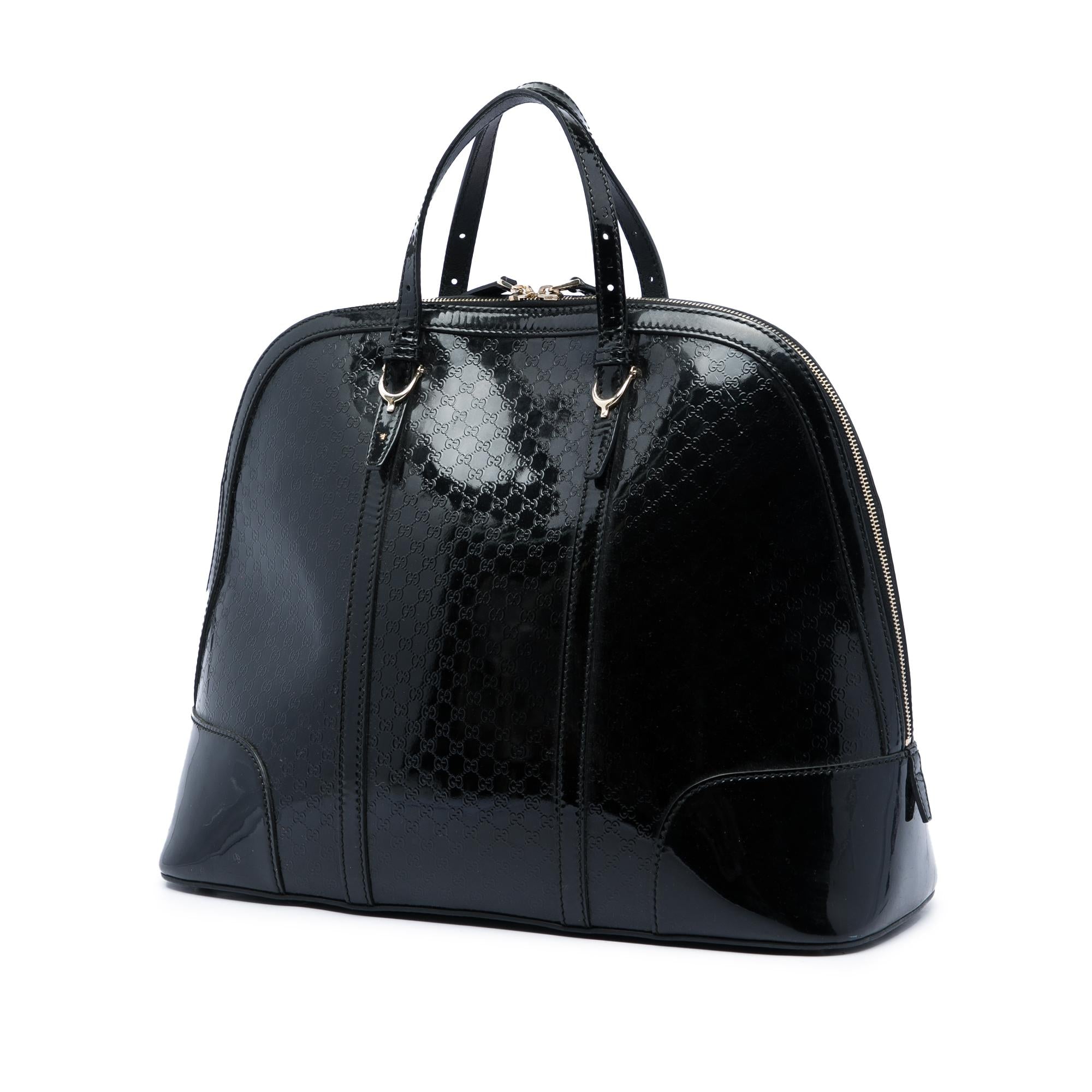Gucci Large Microguccissima Patent Nice Dome Top Handle Bag