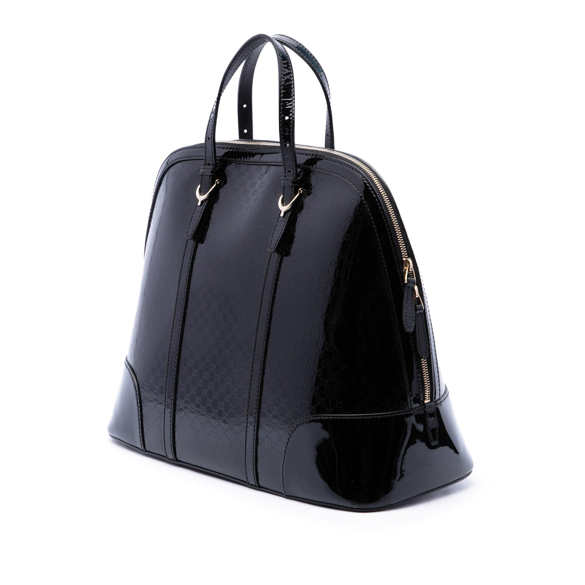 Gucci Large Microguccissima Patent Nice Dome Top Handle Bag
