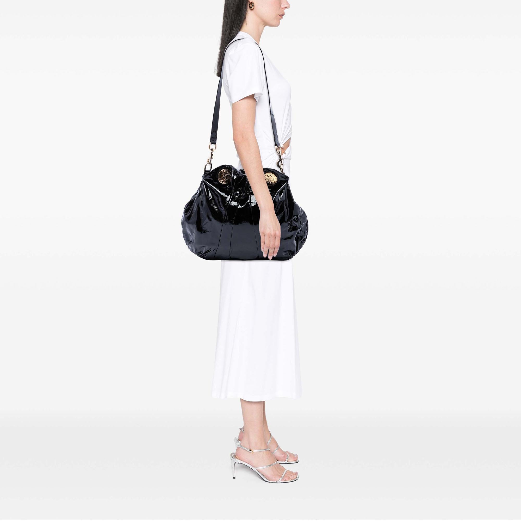 Gucci Large Patent Hysteria Satchel