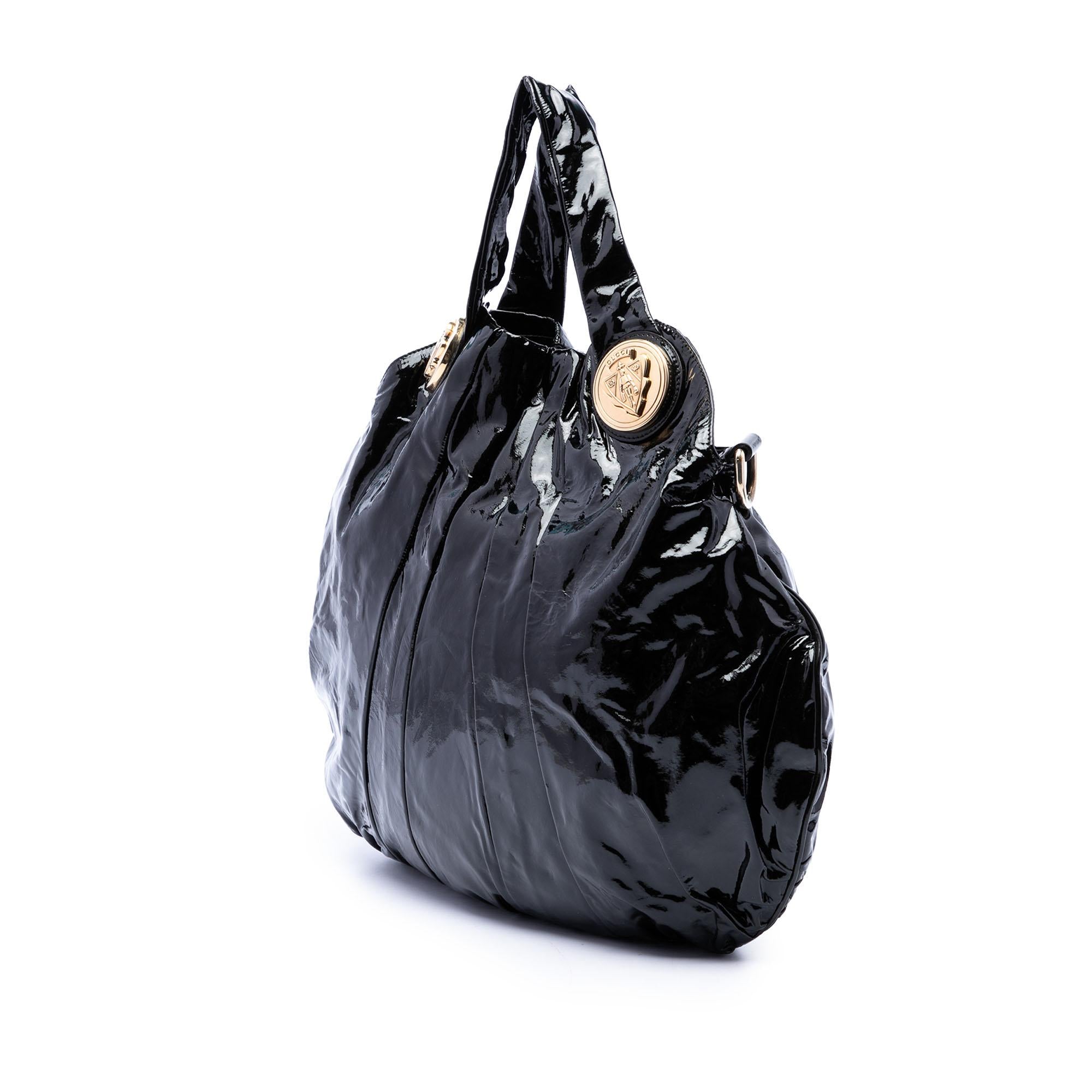 Gucci Large Patent Hysteria Satchel