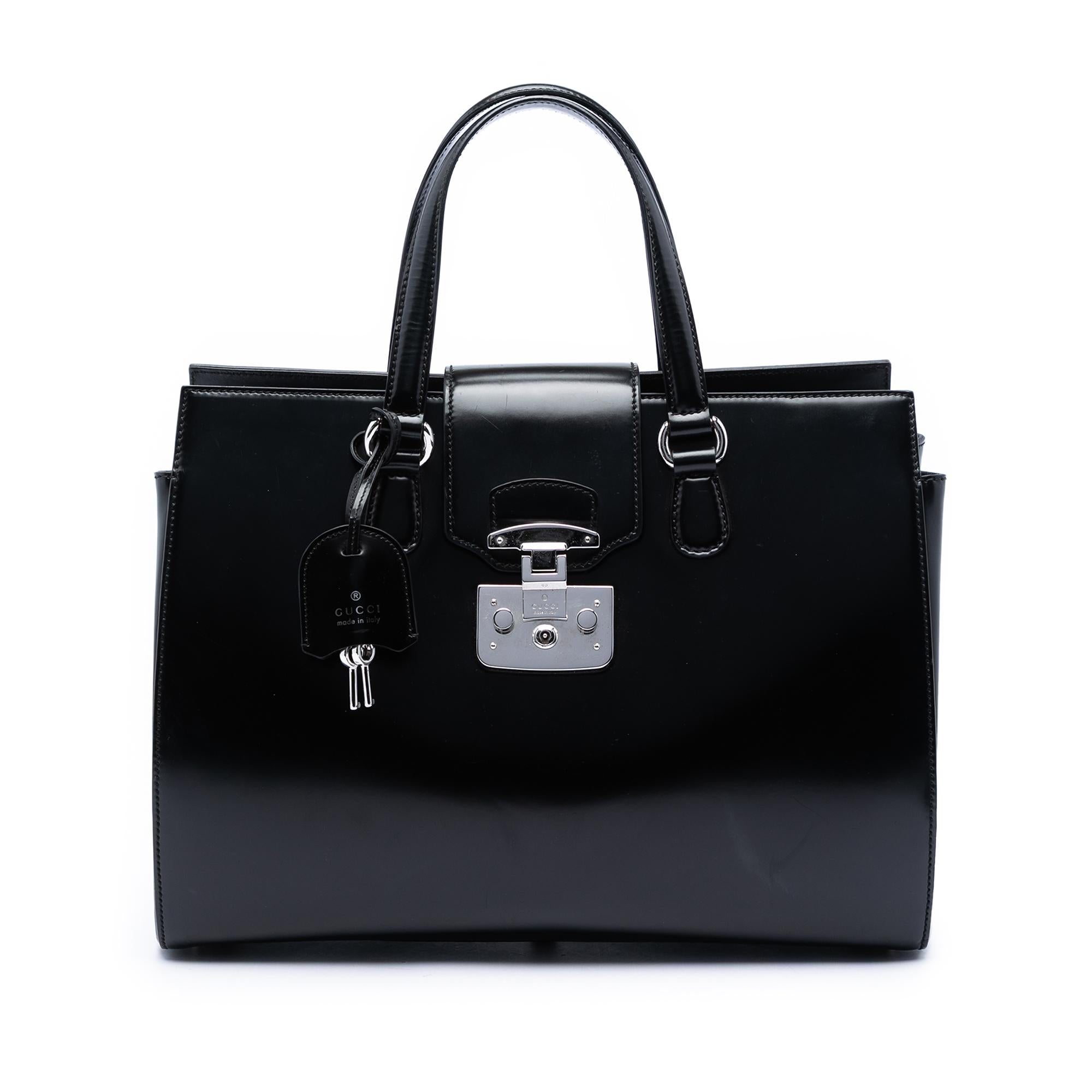 Gucci Large Smooth Calfskin Lady Lock Handbag
