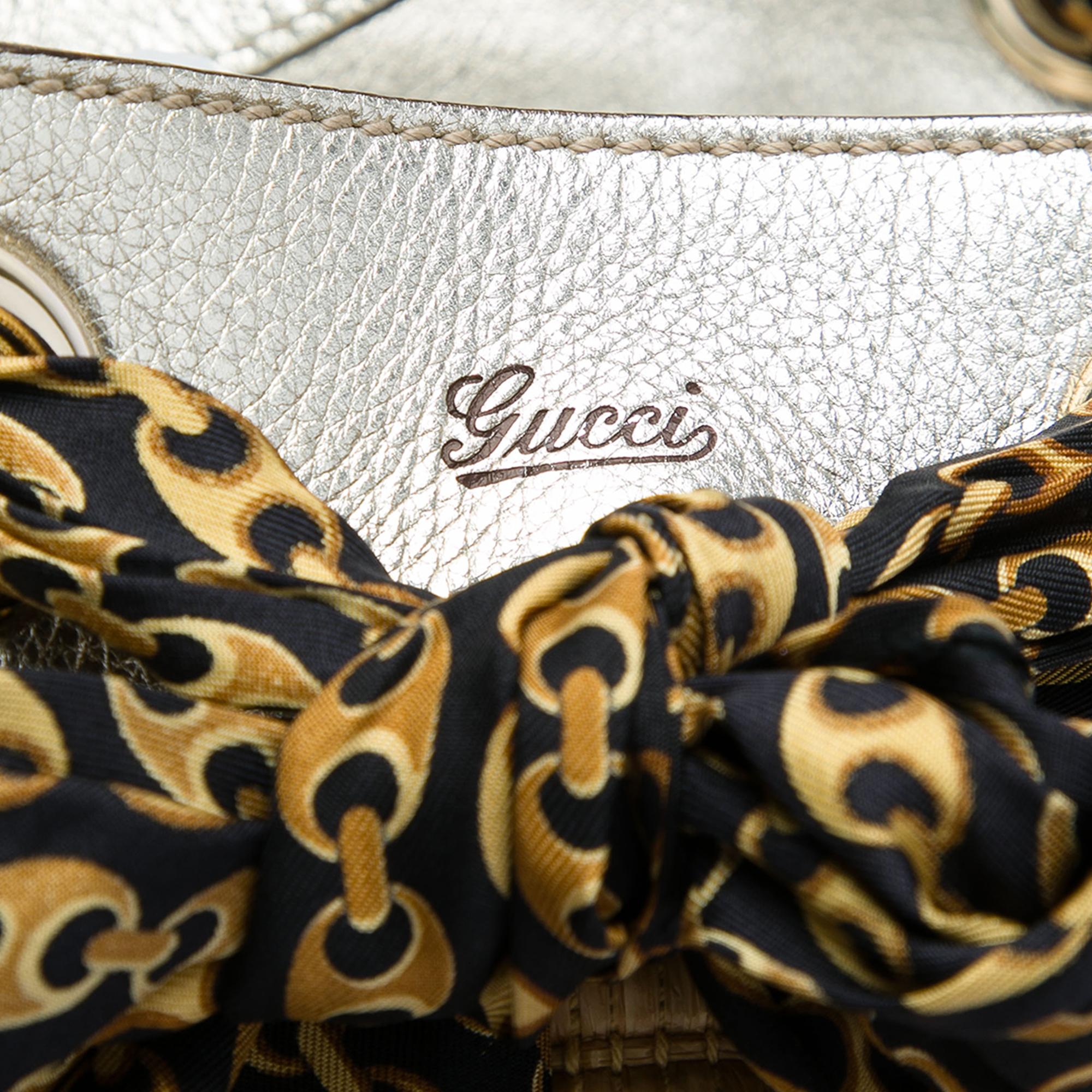 Gucci Large Straw Positano Scarf Tote