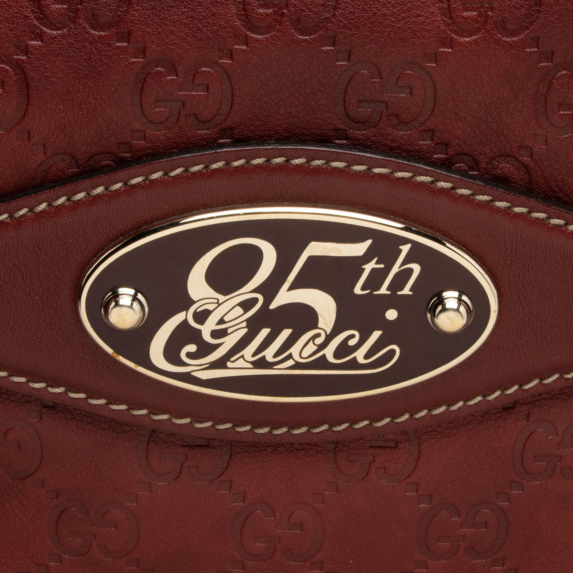 Gucci Guccissima Leather 85th Anniversary Horsebit Boston Bag (SHF-6tFCDk)