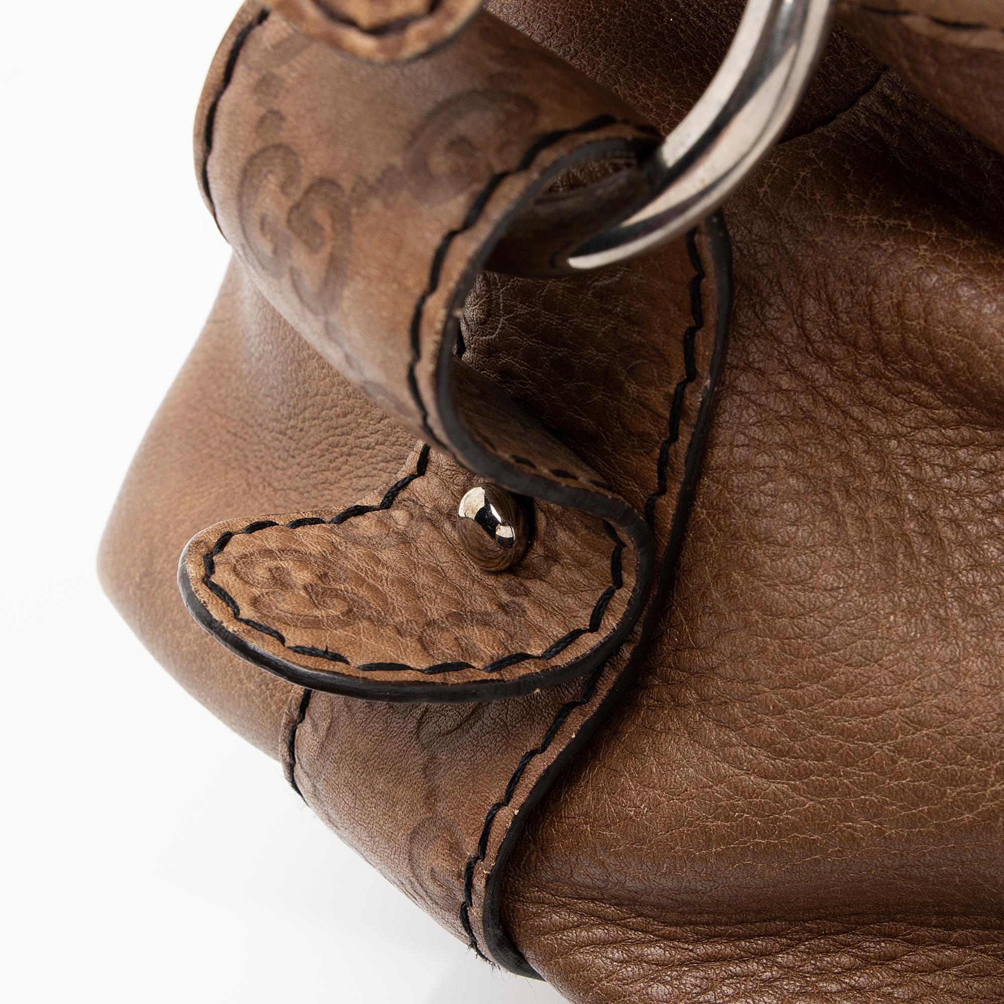 Gucci Leather Bamboo Bar Large Tote (SHF-23016)