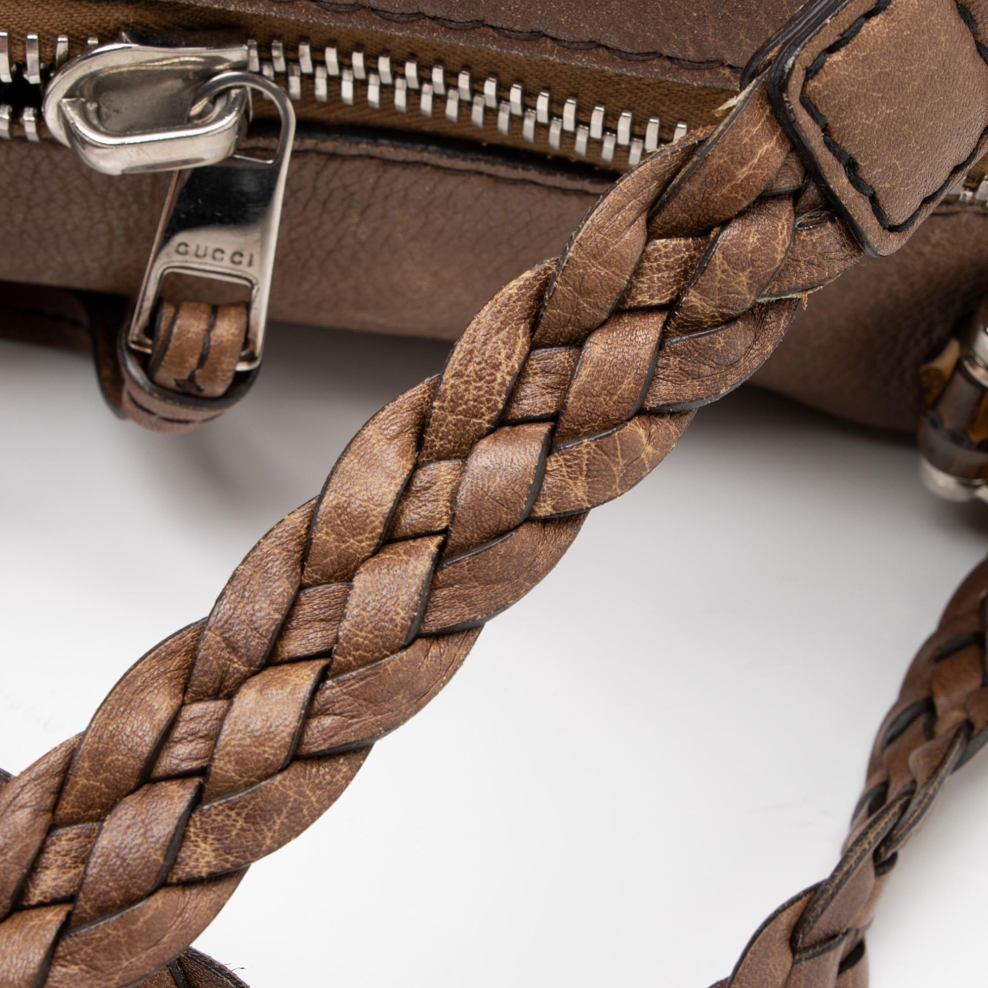 Gucci Leather Bamboo Bar Large Tote (SHF-23016)