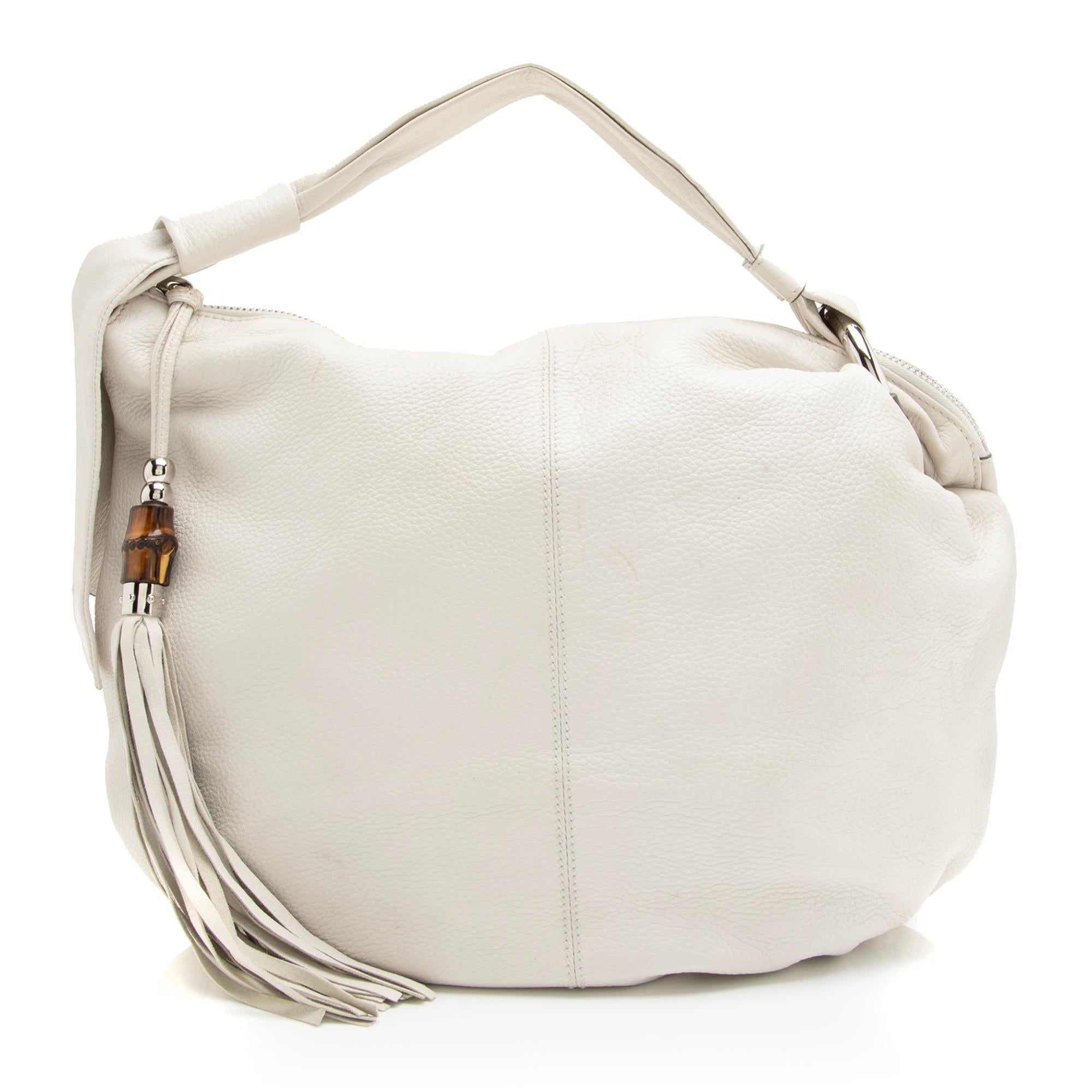 Gucci Leather Bamboo Jungle Medium Hobo (SHF-23393)