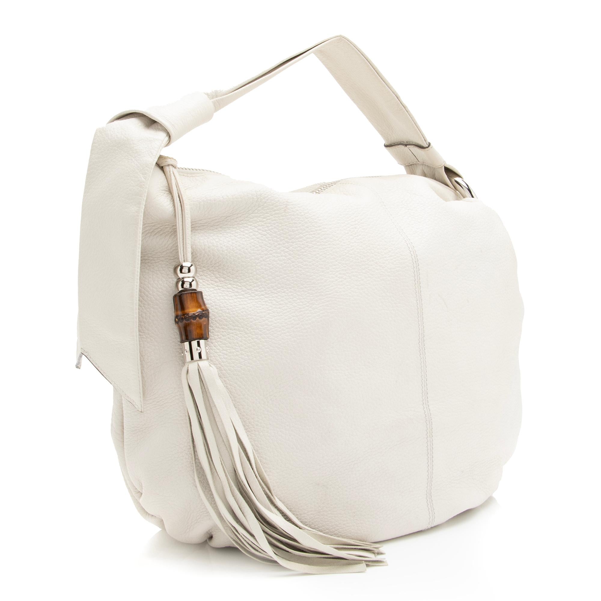 Gucci Leather Bamboo Jungle Medium Hobo (SHF-23393)