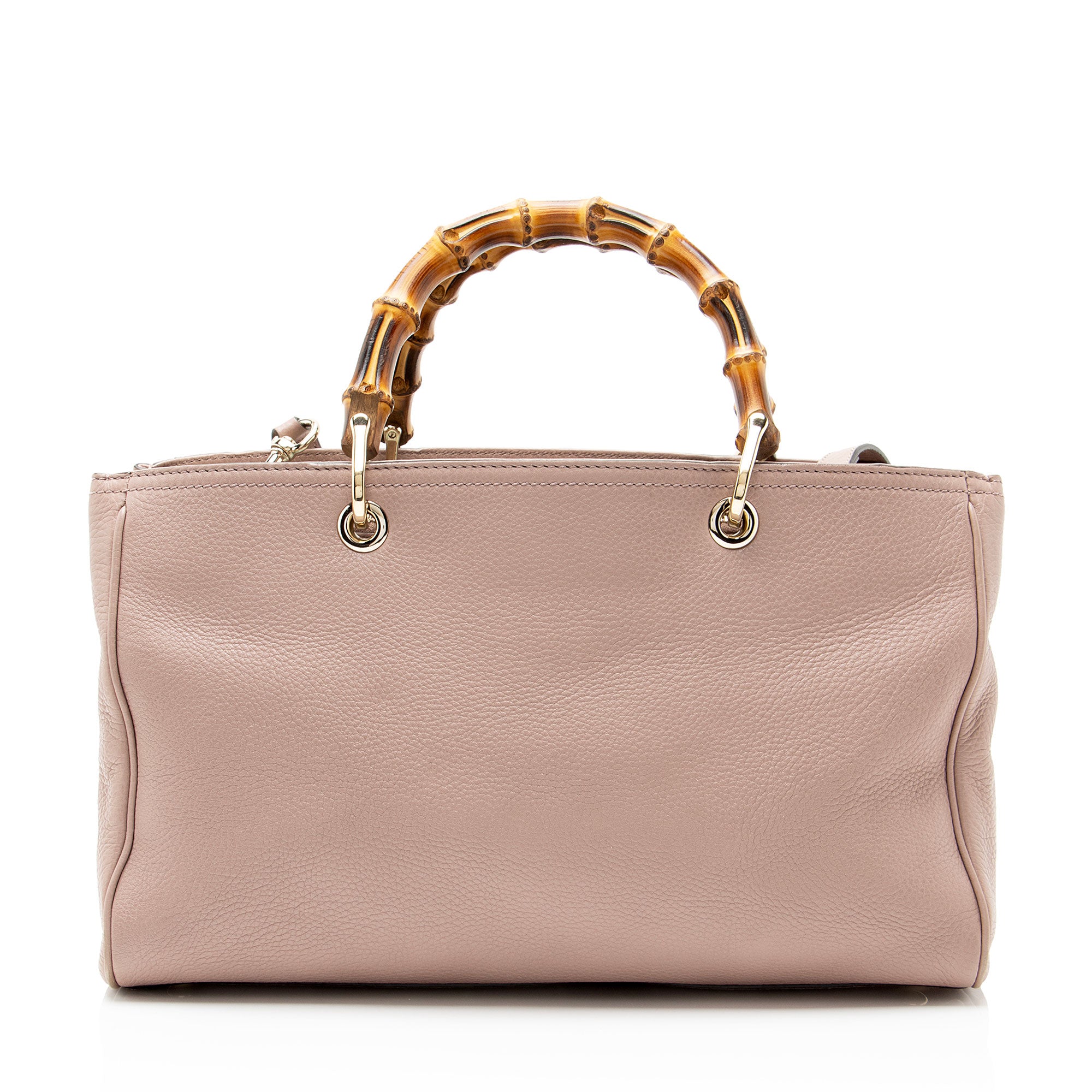Gucci Leather Bamboo Medium Shopper Tote