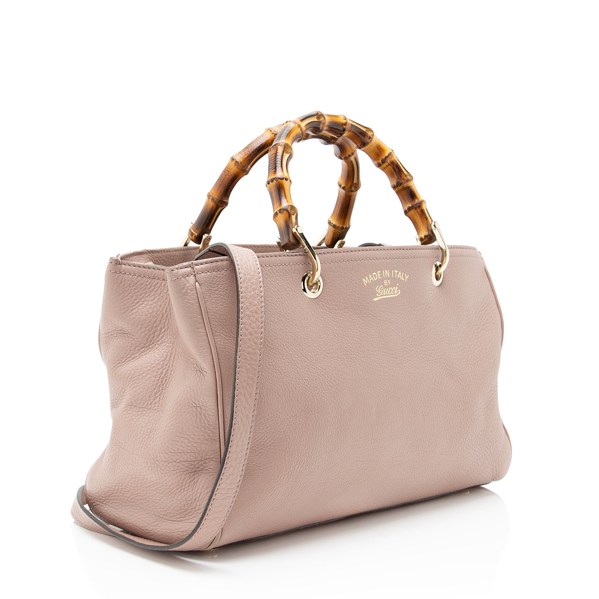 Gucci Leather Bamboo Medium Shopper Tote