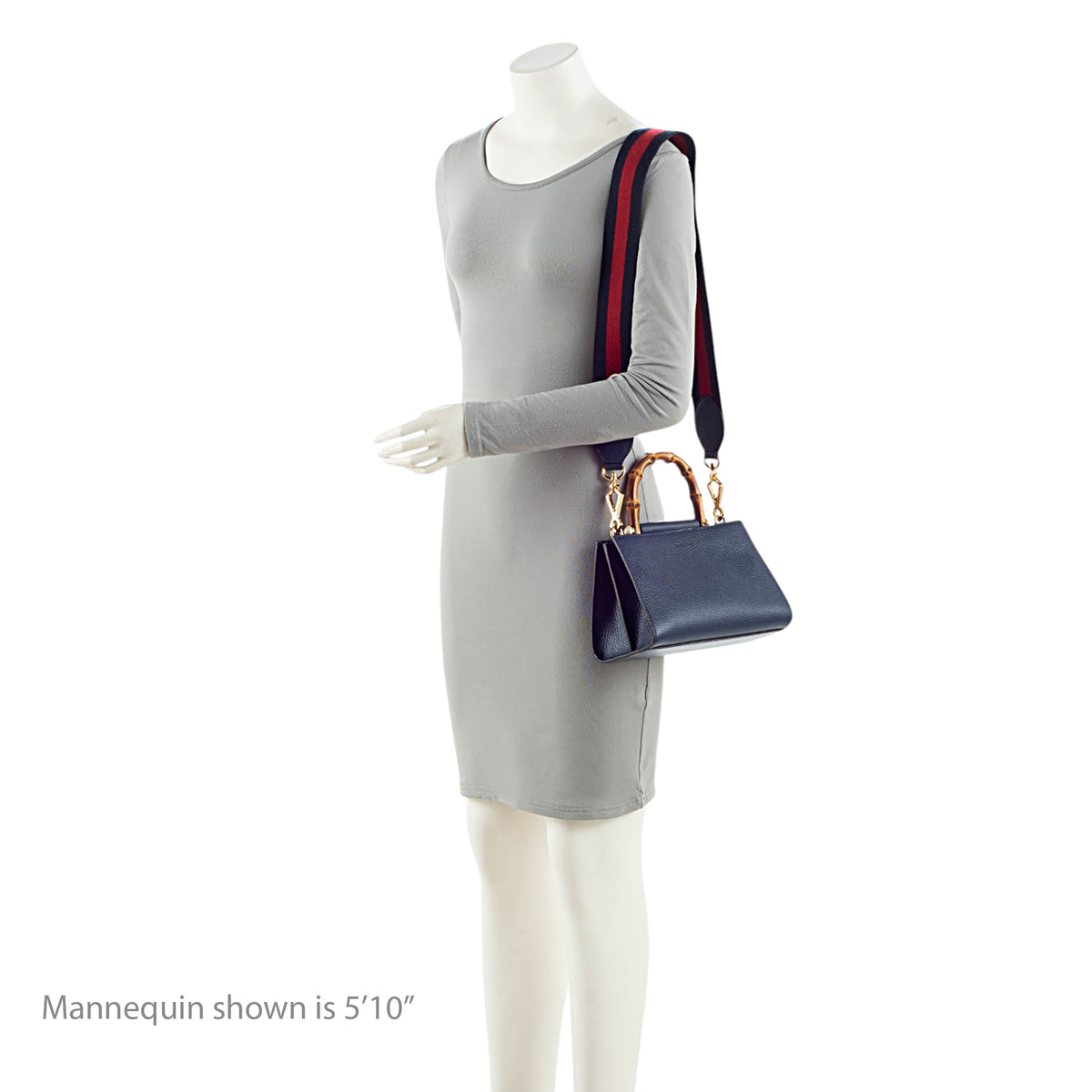 Gucci Leather Bamboo Nymphaea Small Top Handle